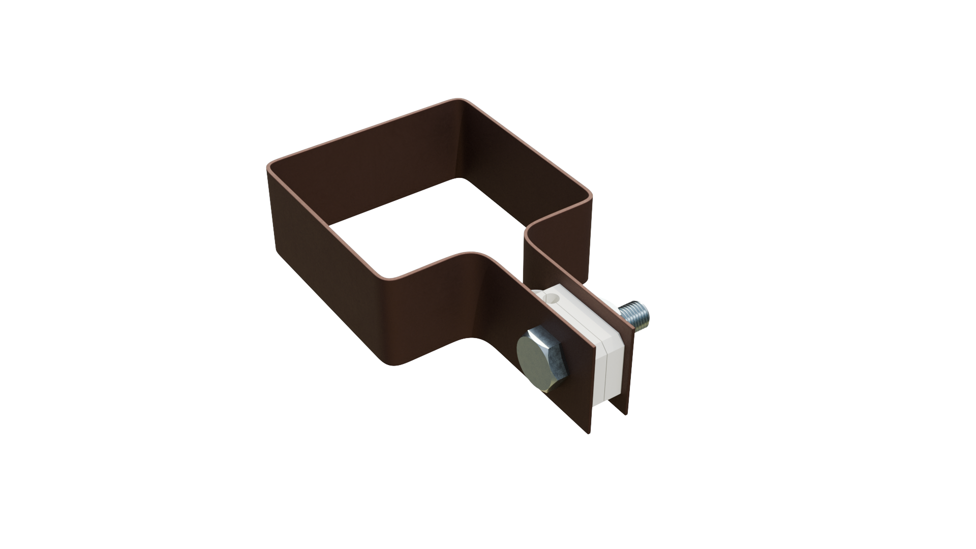 Изображение товара Хомут обжимной Ювента 60x60 коричневый для крепления ограждений