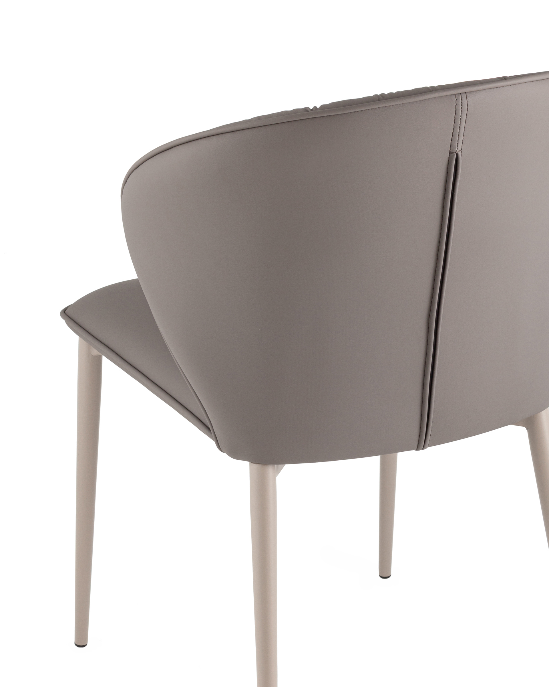 Изображение товара Стул Deia из эко-кожи и металла современного стиля 52.5x82x56.5 см серый