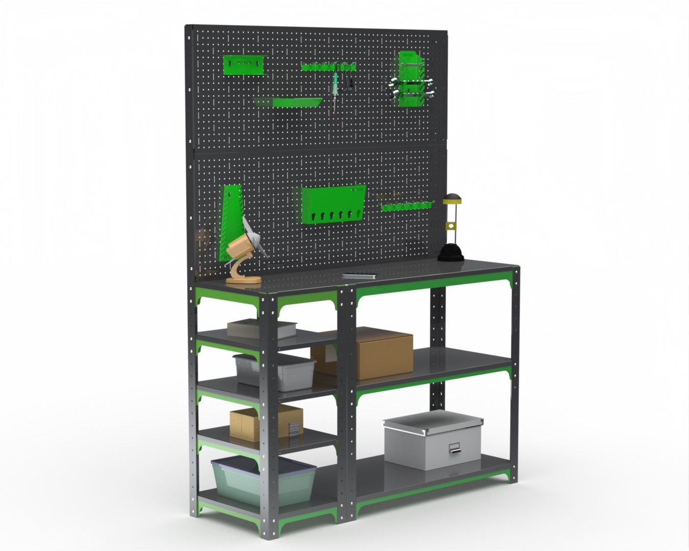 Изображение товара Стол-верстак Metalex Kit 204124 950x1600x500 мм, максимальная нагрузка до 260 кг