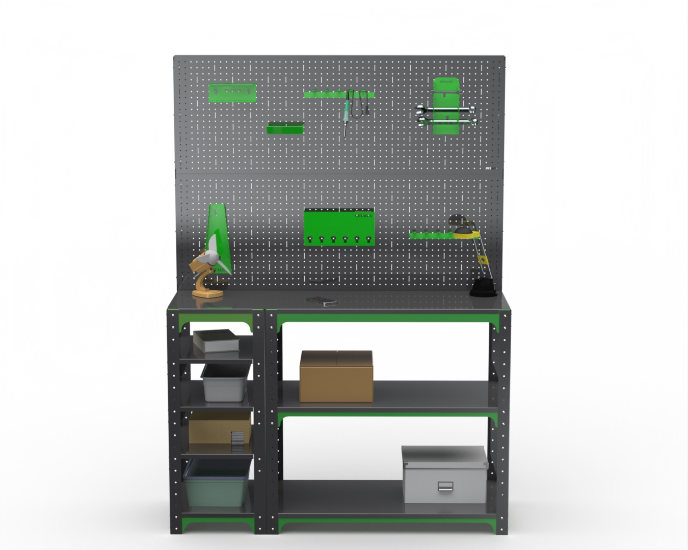 Изображение товара Стол-верстак Metalex Kit 204130 950x1300x600 мм, максимальная нагрузка до 260 кг