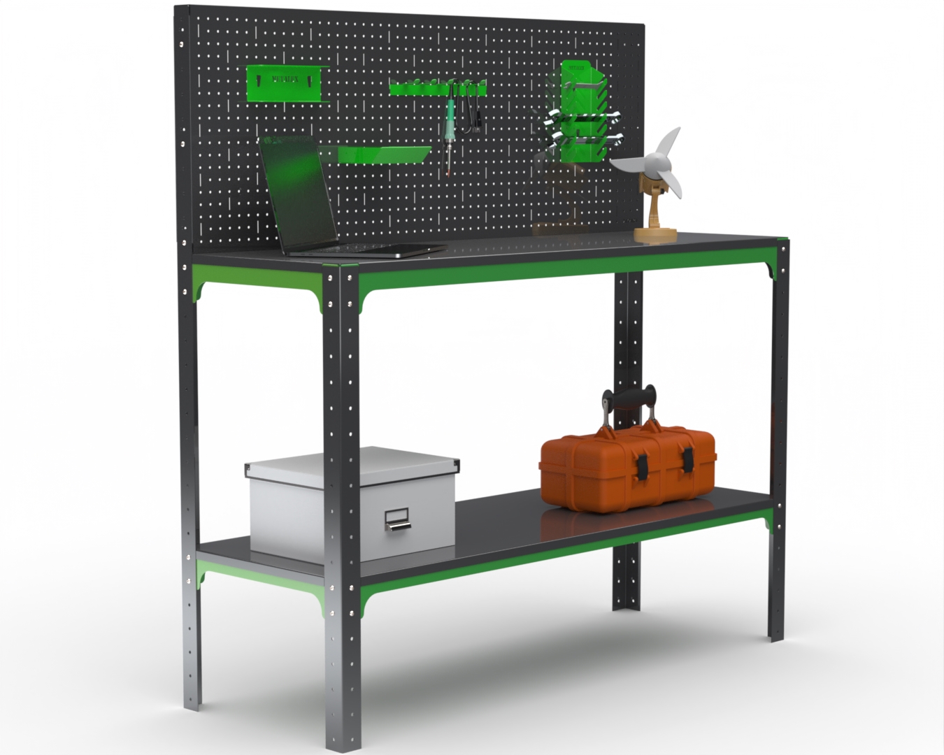 Изображение товара Стол-верстак Metalex Kit 204162 1800x600x950 мм с перфопанелью и нагрузкой до 260 кг