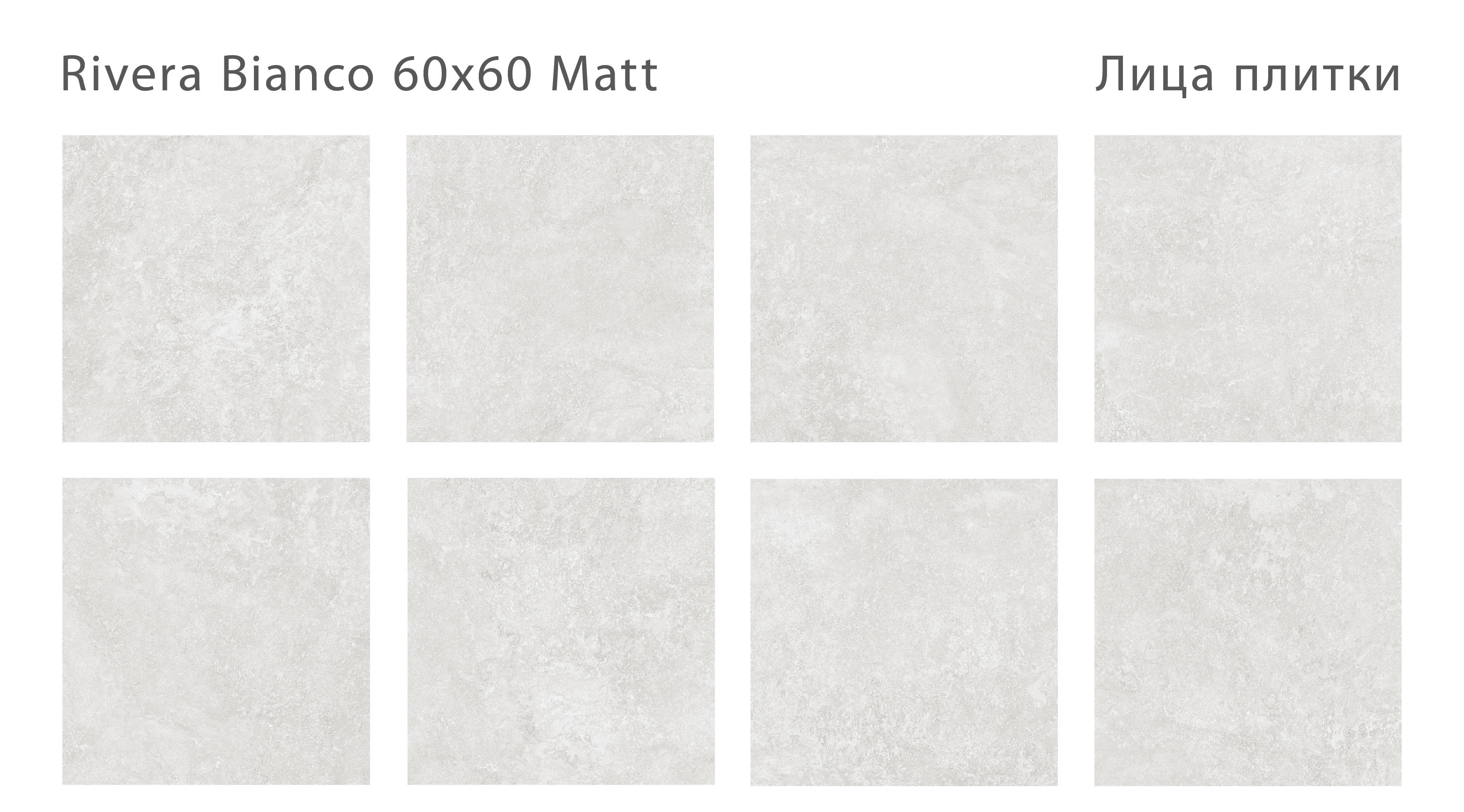 Изображение товара Керамогранит Staro Silk Rivera Bianco Matt 60x60см белый