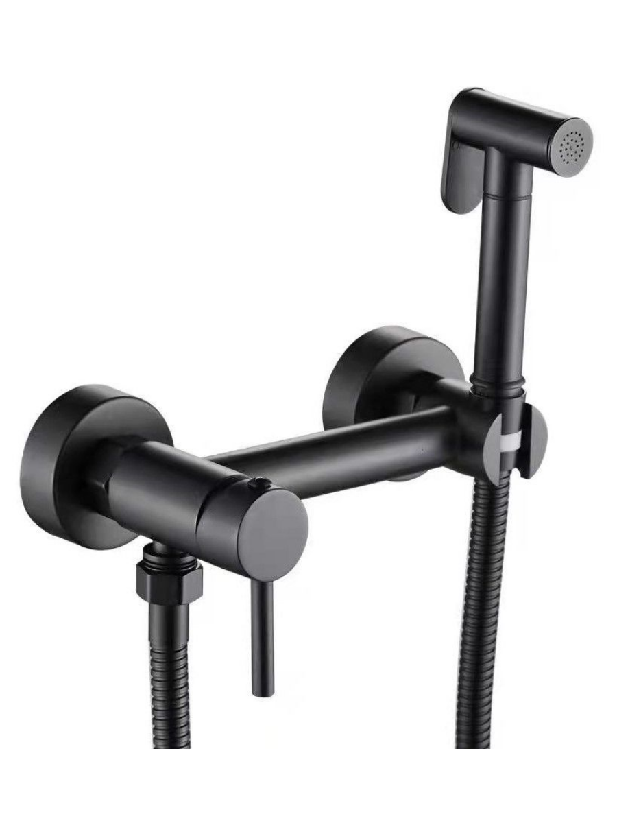 Изображение товара Смеситель скрытого монтажа с гигиеническим душем Esko SMH02 BLACK встраиваемый