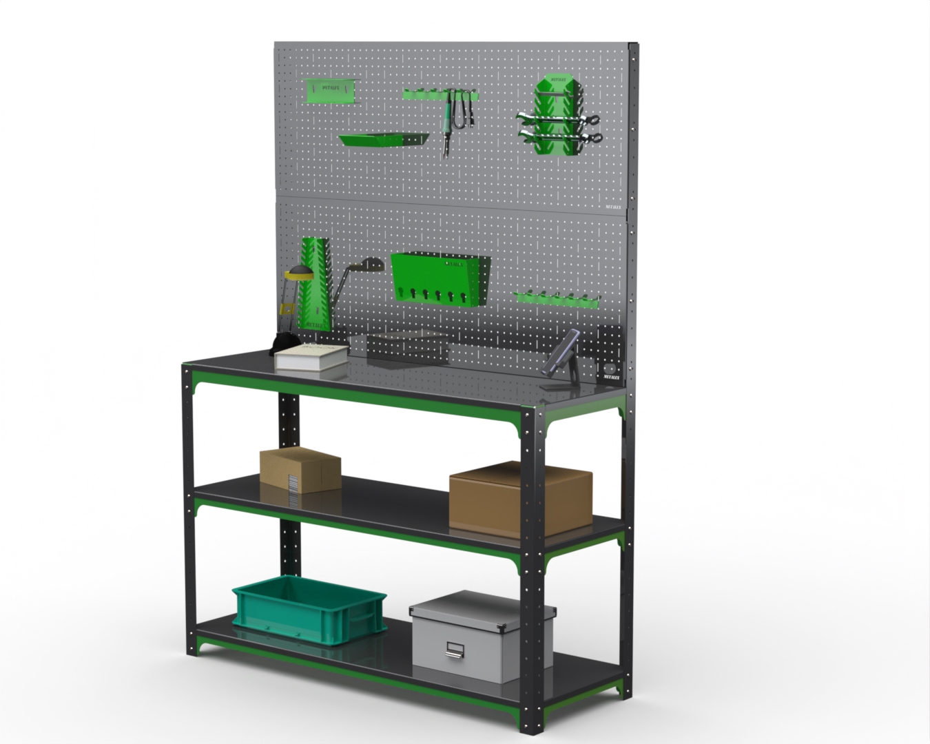 Изображение товара Стол-верстак Metalex Kit 204229 950x1300x500 мм, максимальная нагрузка до 260 кг