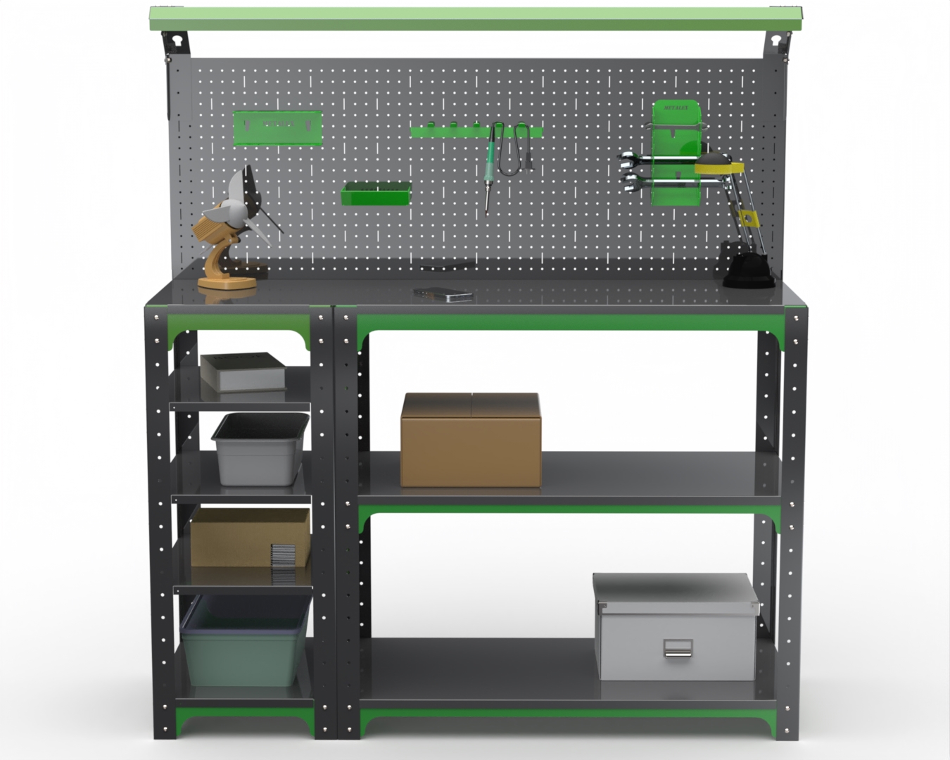 Изображение товара Стол-верстак Metalex Kit 204302 950x1400x600 мм с перфорацией и нагрузкой 260 кг