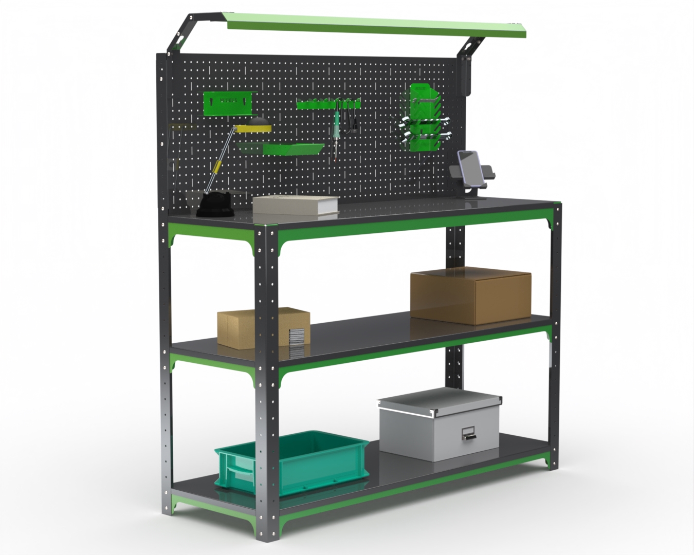 Изображение товара Стол-верстак Metalex Kit 204410 с освещением и перфопанелью