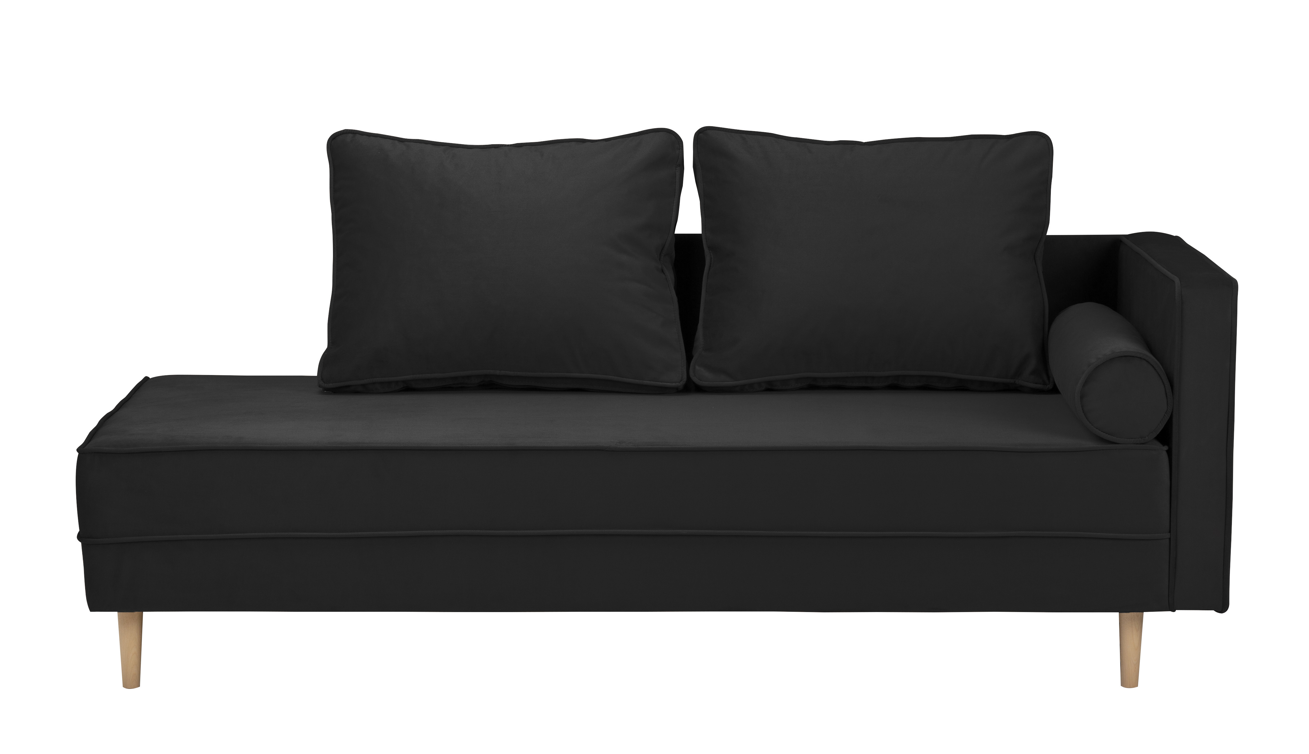 Изображение товара Диван прямой Блюз из велюра 195x74x74 см черный классика интерьера