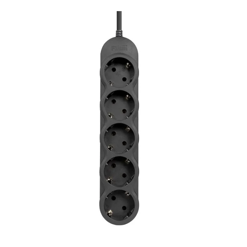 Изображение товара Сетевой фильтр Filum FL-SP3-5-1.8M-BL2-UPS 3x0.5 1.8 м 5 розеток с заземлением 2200 Вт цвет черный