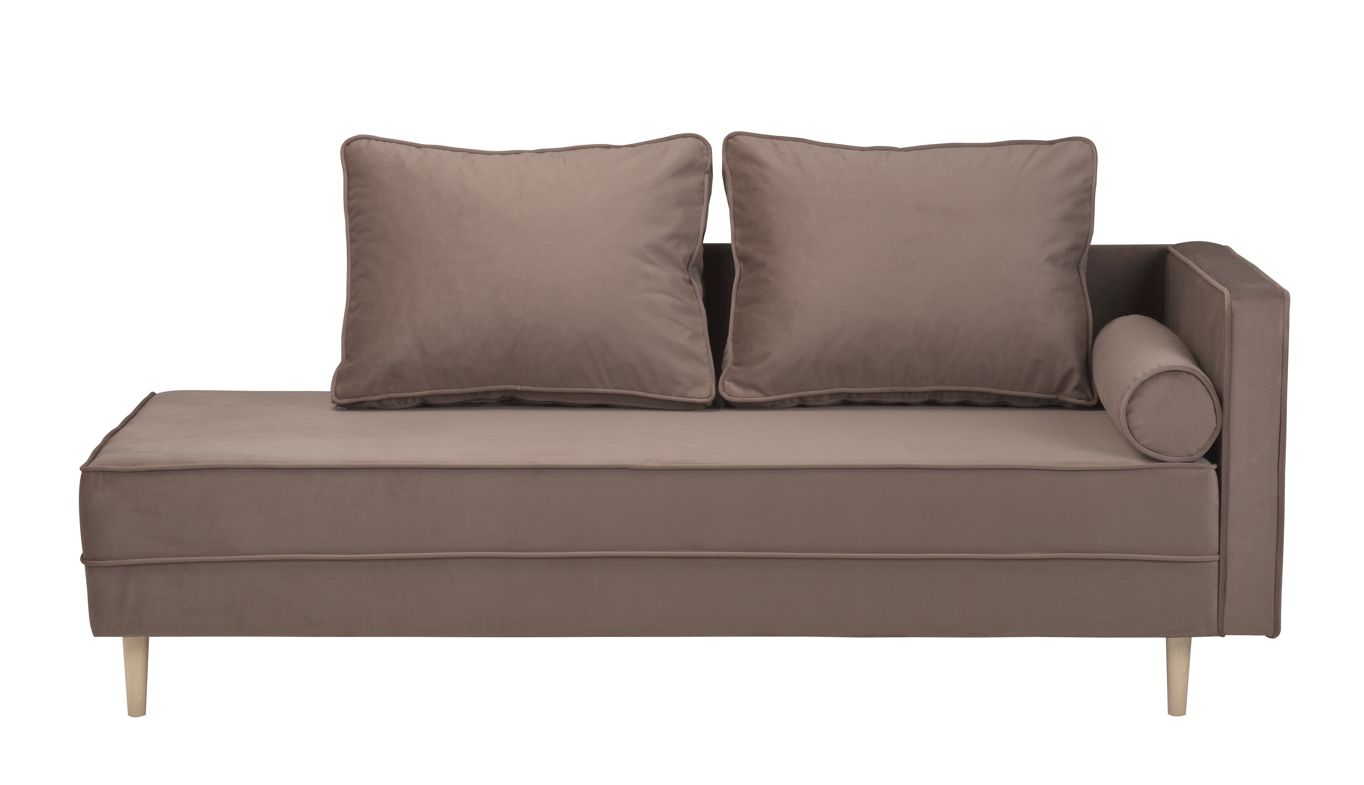 Изображение товара Диван прямой Блюз из велюра светло-коричневый 195x74x74 см роскошная мебель