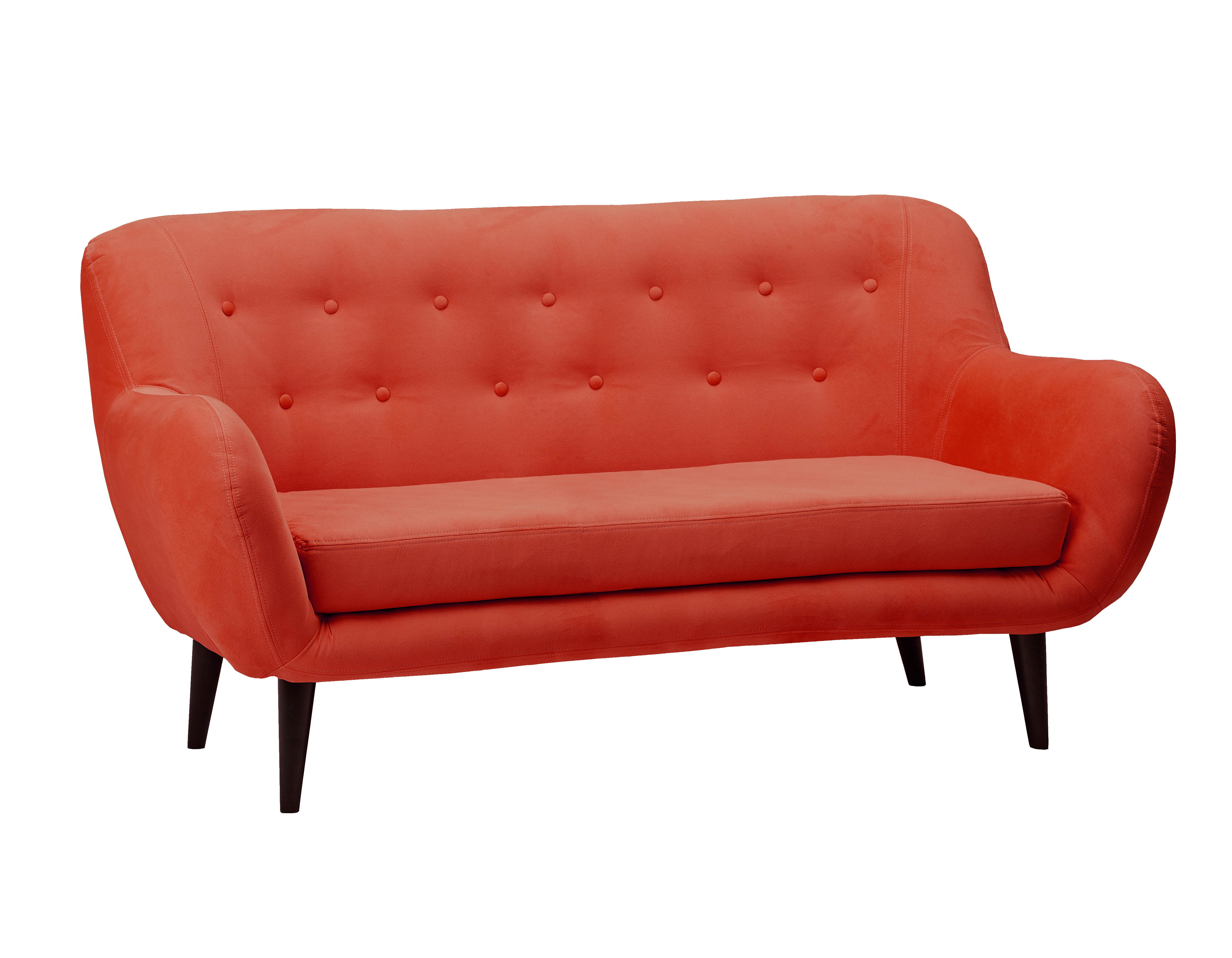 Изображение товара Диван прямой Элефант из велюра с каретной стяжкой и массивом дерева 175x90x85 см