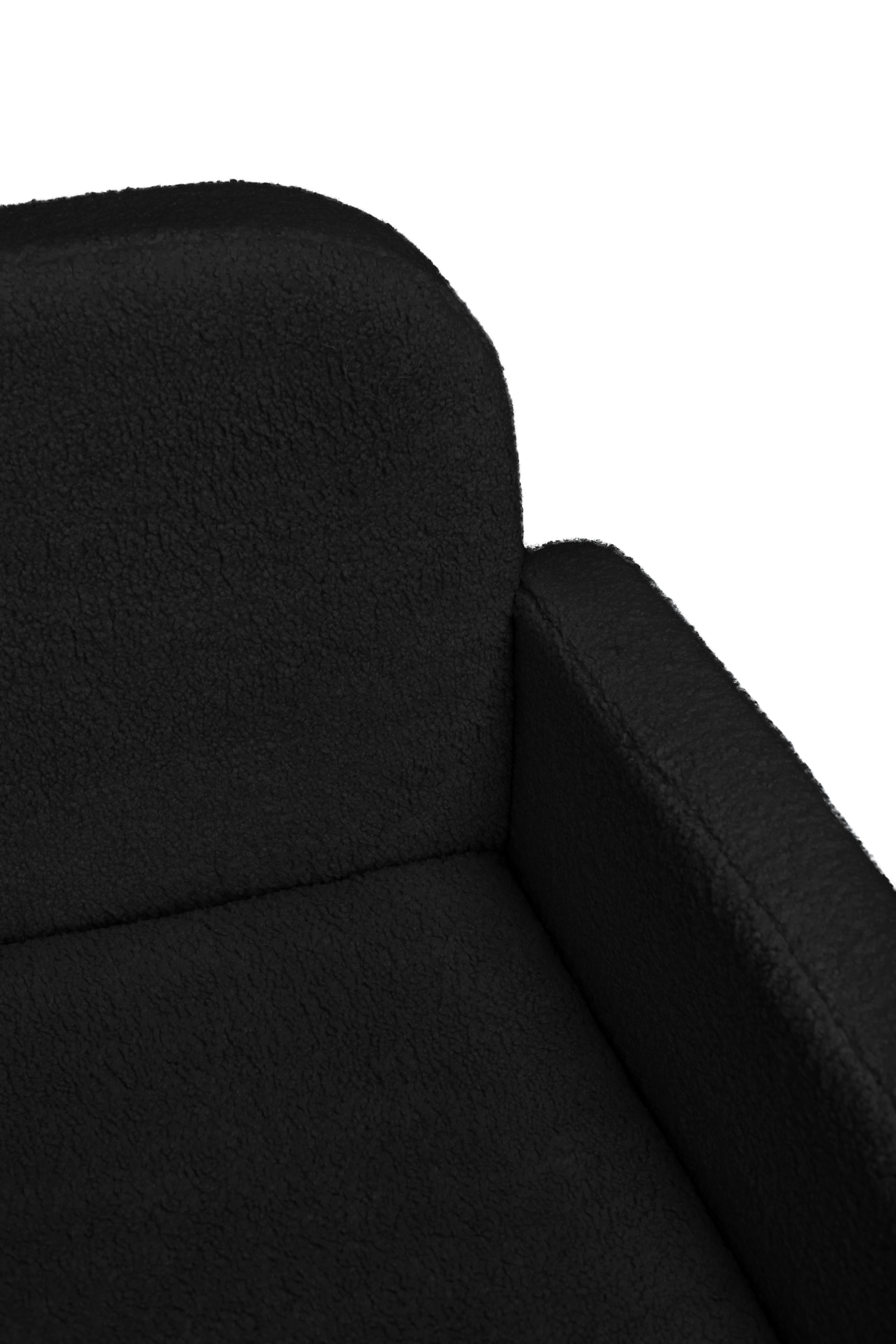 Изображение товара Диван прямой Диван не мебель Малютка id000113-Lambeco19 130x82x70 см искусственный мех цвет черный