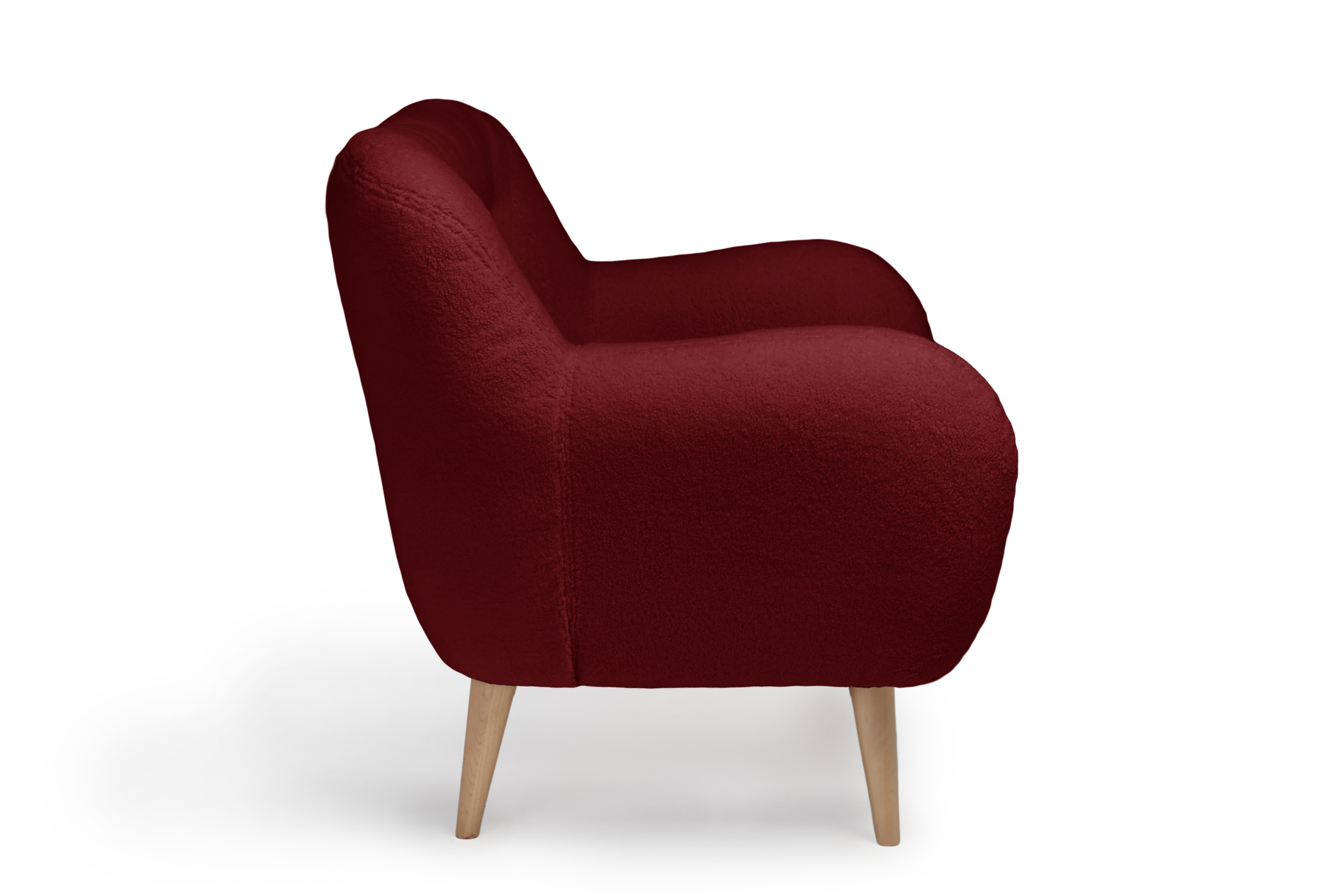 Изображение товара Диван прямой Элефант 138x90x85 см искусственный мех красный Россия