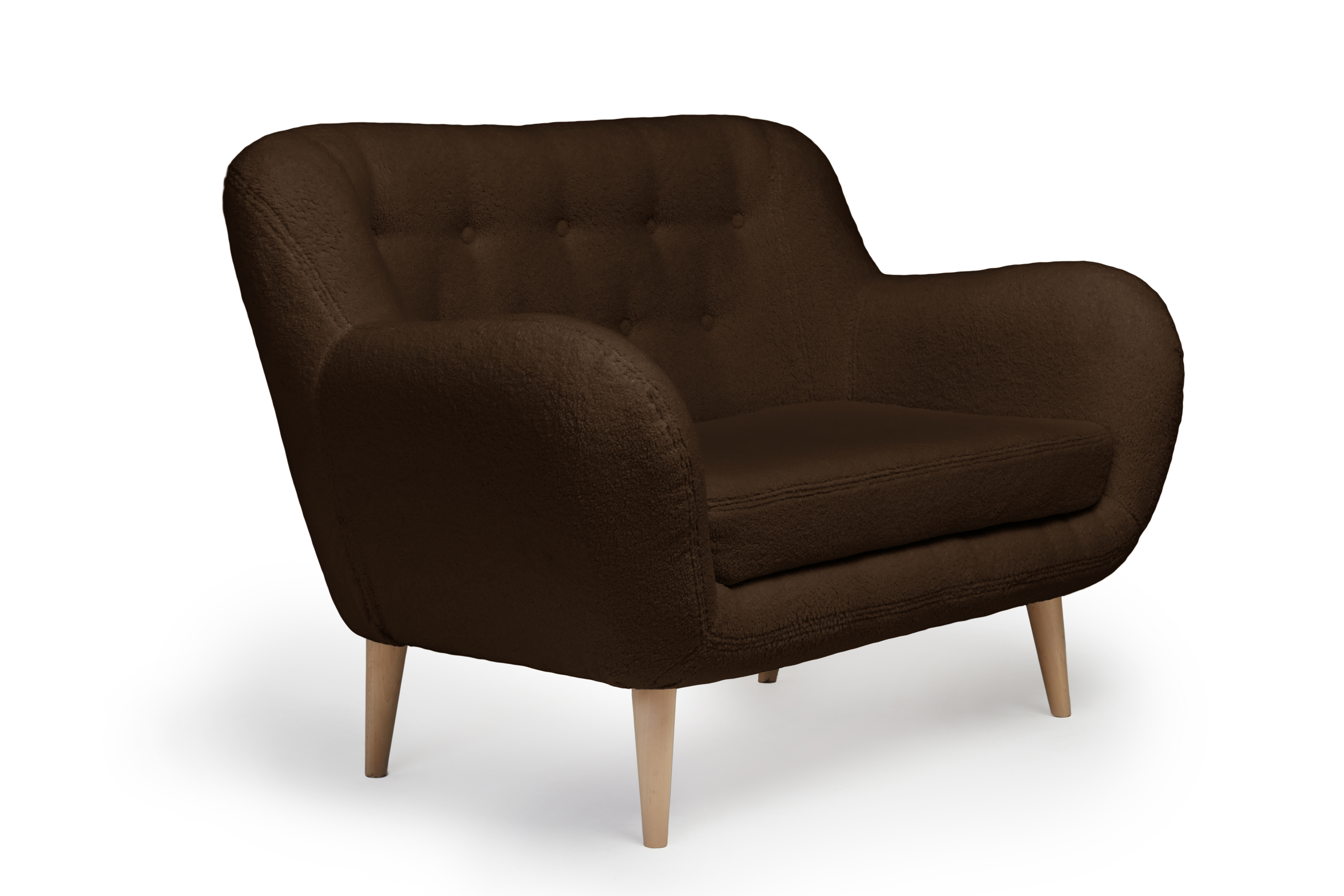 Изображение товара Диван прямой Элефант из искусственного меха с деревянными опорами 138x90x85 см