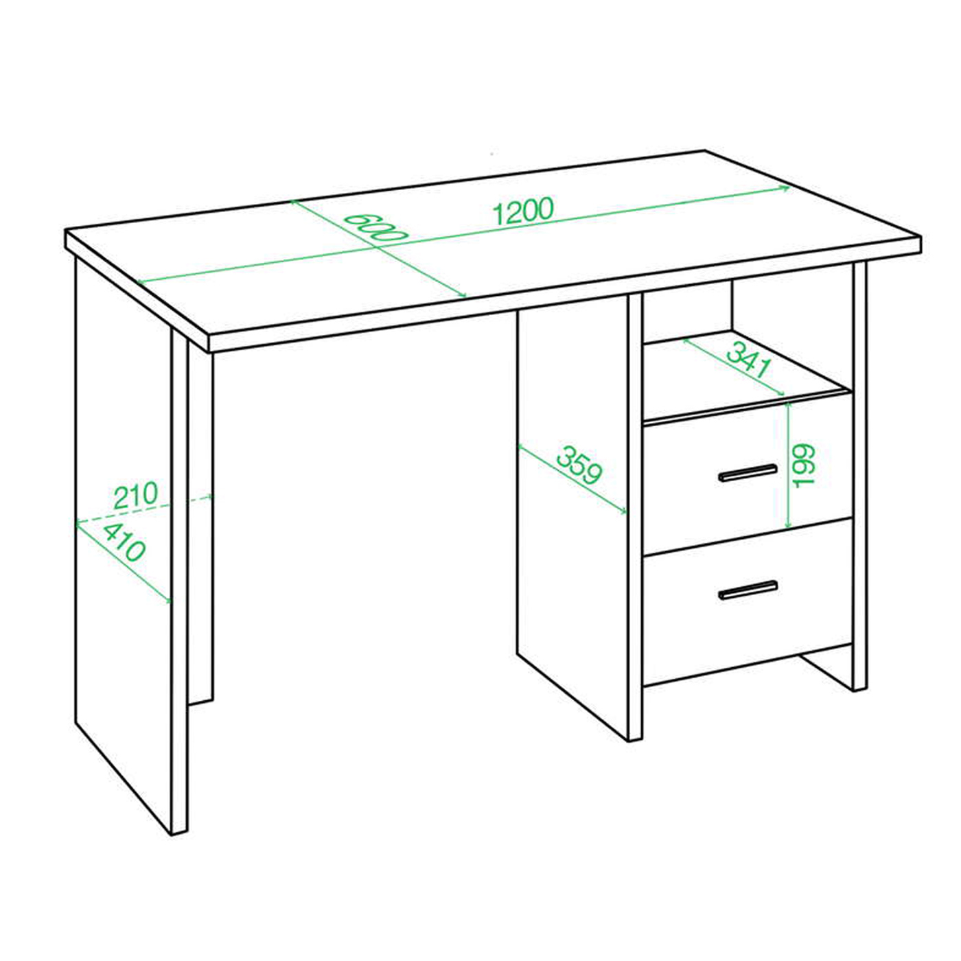Изображение товара Стол Мэрдэс СКЛ-Прям120 КБЕ 120x77 см ЛДСП белый/карамель