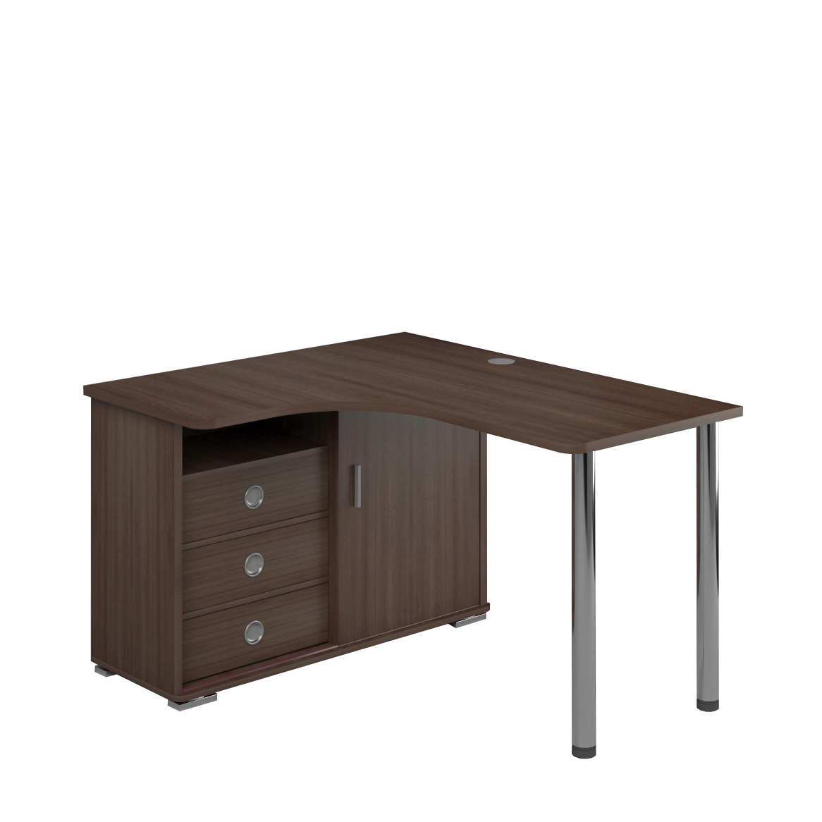 Изображение товара Стол Мэрдэс СР-135СМ угловой из ЛДСП 116x75x130 см ясень шимо темный