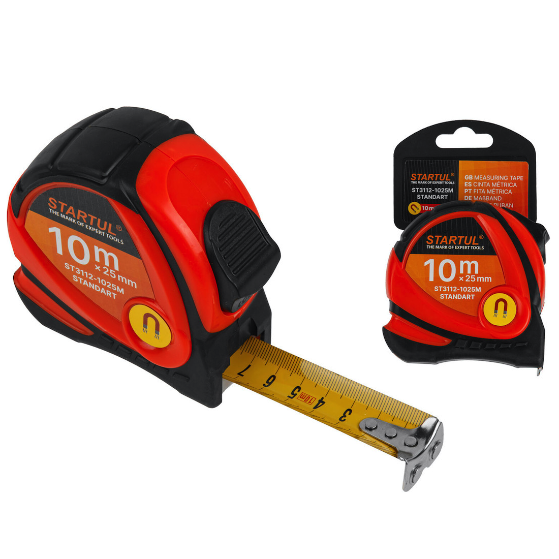 Изображение товара Рулетка измерительная Startul Standart ST3112-1025M 10 м, автостоп, магнит