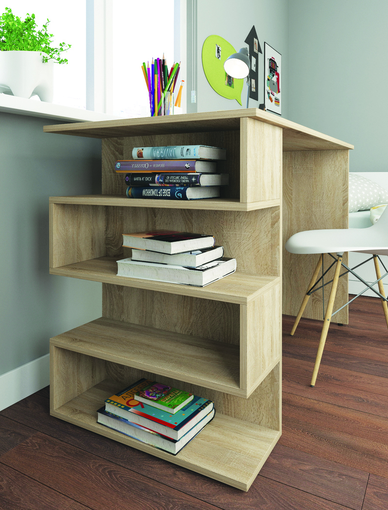 Изображение товара Письменный стол Мебельнов СТ-1 110x58x75 см ЛДСП дуб сонома белый