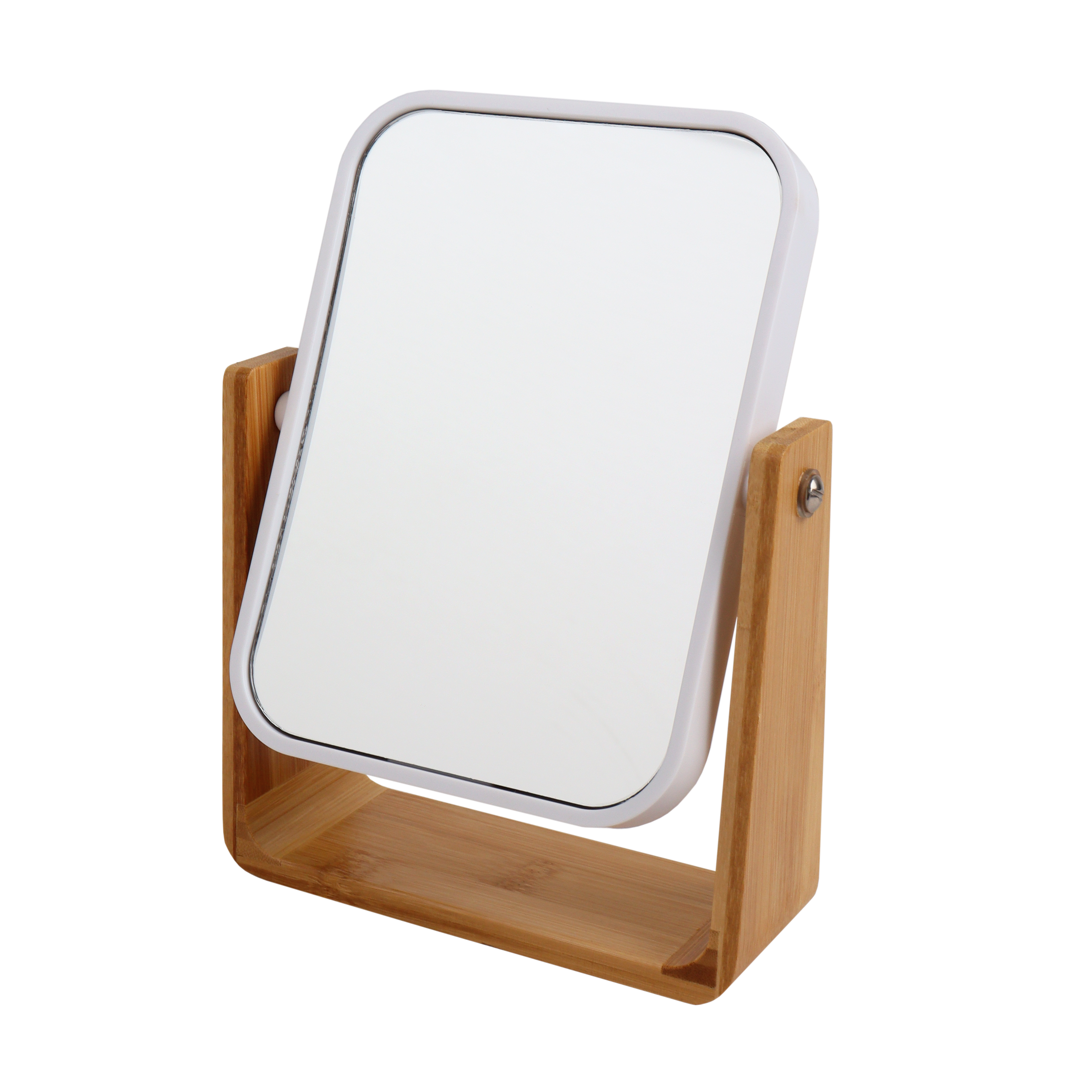 Изображение товара Настольное косметическое зеркало Delphinium 2-кратное увеличение экологичный бамбук