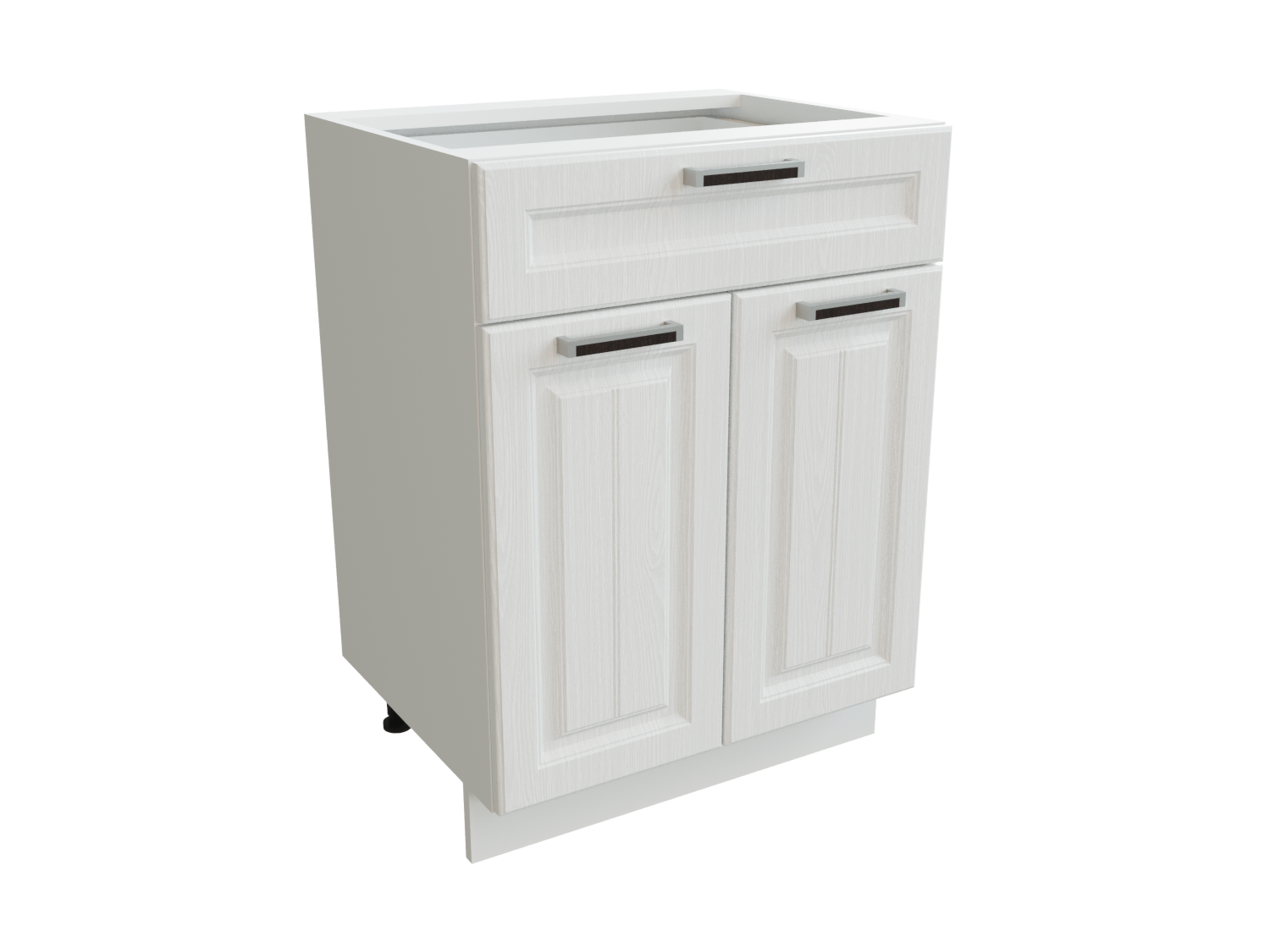 Изображение товара Напольный шкаф с 2 дверцами и ящиком МС Прага сурская мебель 816x600x478 МДФ белый