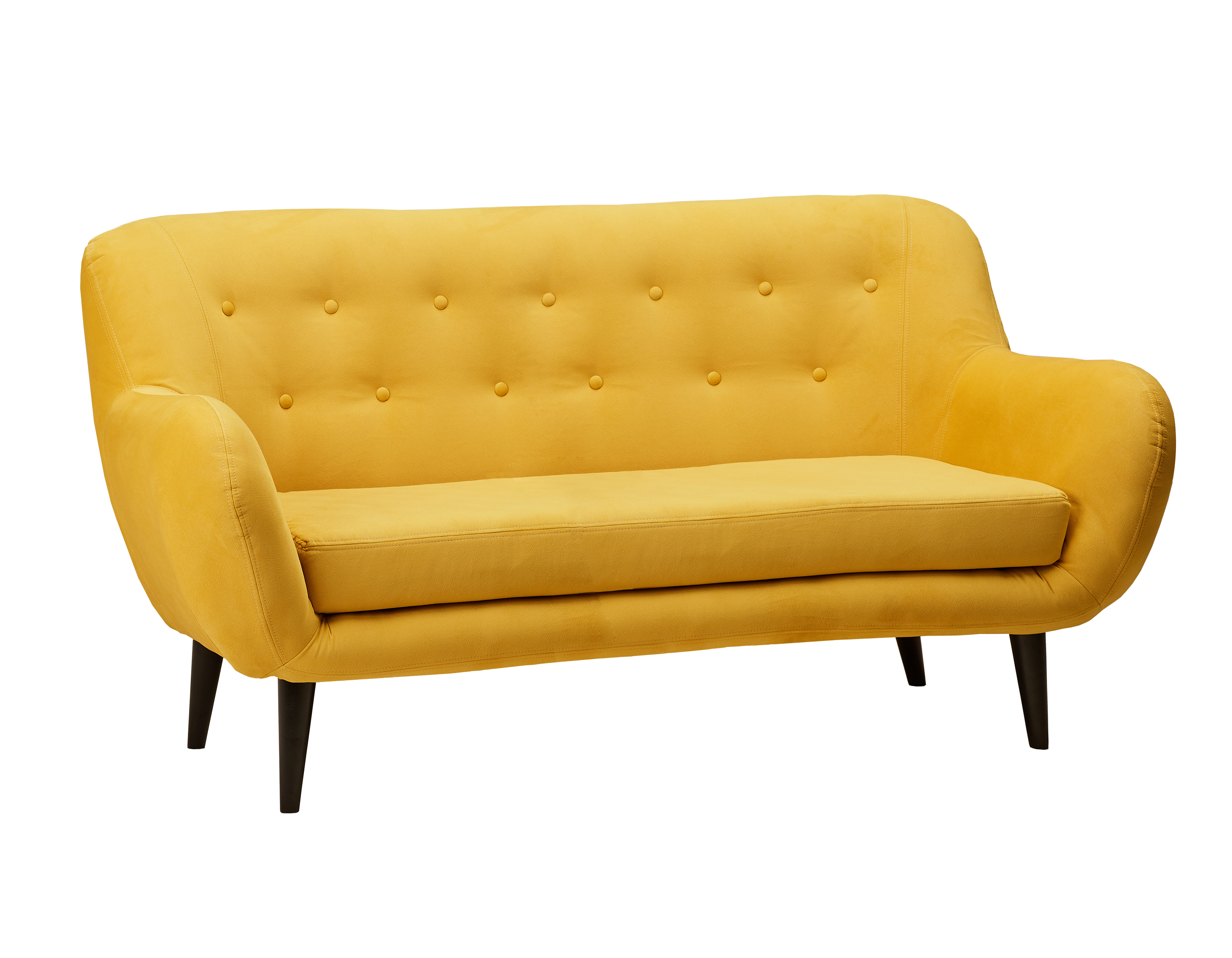 Изображение товара Диван прямой Диван не мебель Элефант id000112-MaseratiYellow 175x90x85 см велюр цвет желтый