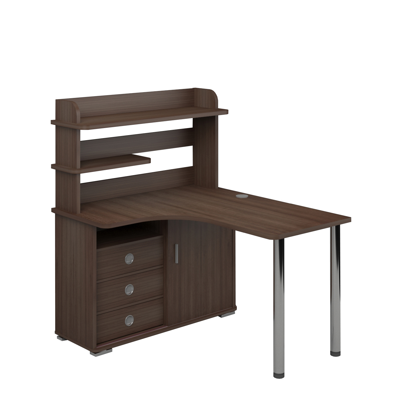 Изображение товара Угловой стол Мэрдэс СР-135М с ящиками из ЛДСП Ясень шимо темный 116x139x130 см Изображение товара Угловой стол Мэрдэс СР-135М с ящиками из ЛДСП Ясень шимо темный 116x139x130 см