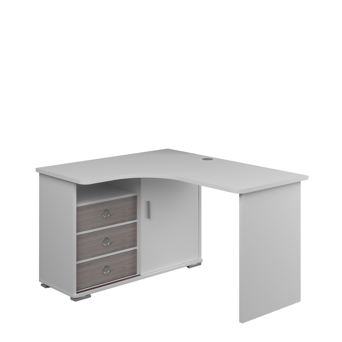 Изображение товара Стол Мэрдэс СР-135С БЕНБЕ-ЛЕВ 116x75x130 см ЛДСП цвет белый/ясень шимо светлый