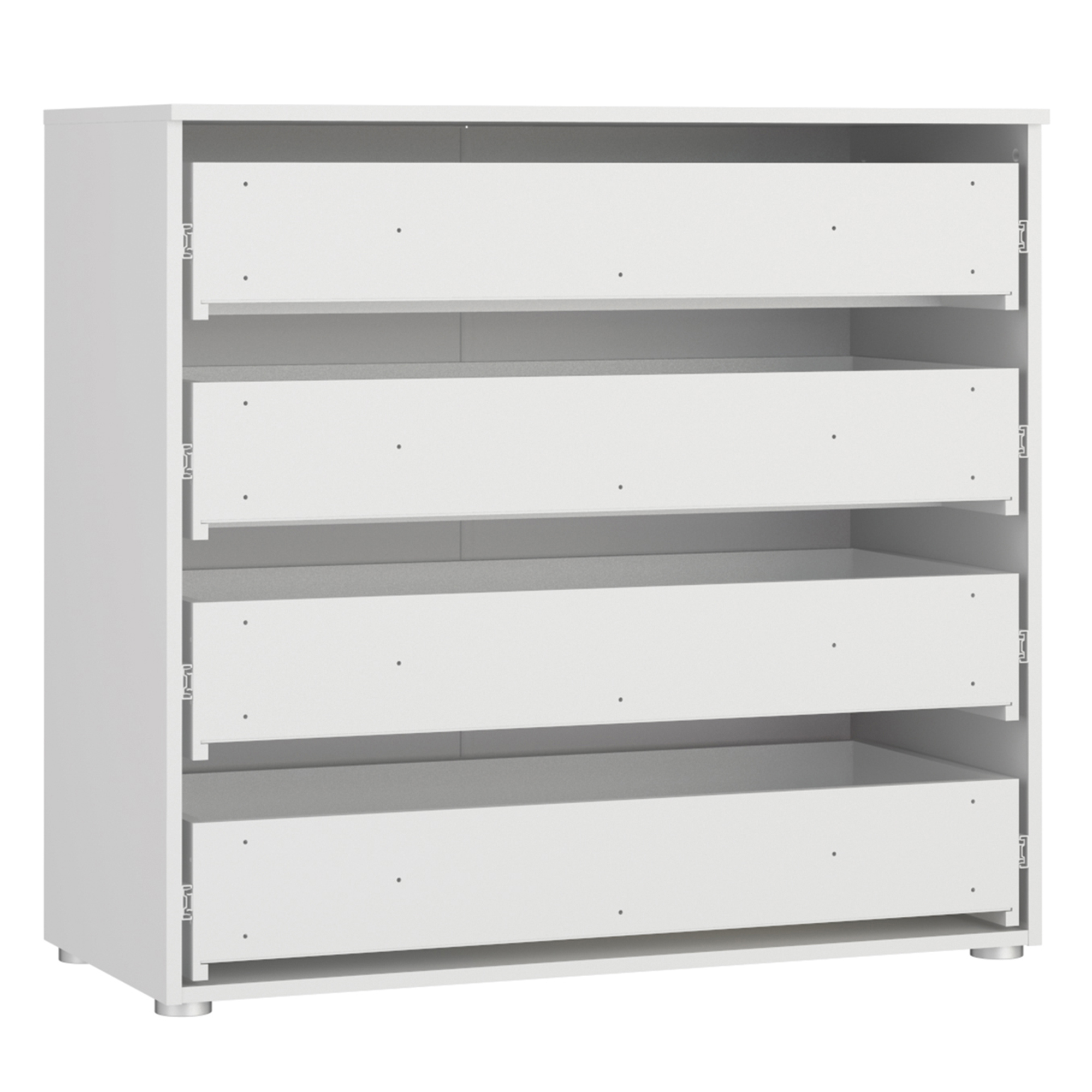 Изображение товара Комод Beneli Модерн стиль 4 ящика 00110051 100x48.5x93 см ДСП цвет белый