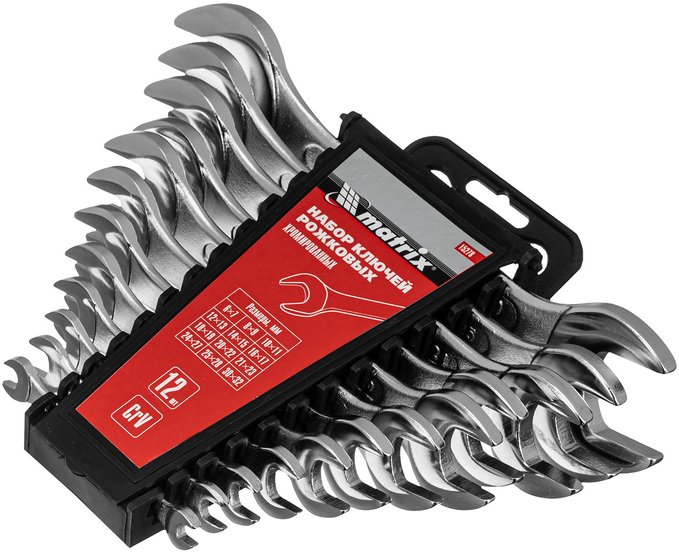 Изображение товара Набор ключей рожковых Matrix 15278 12 шт. 6-32 мм