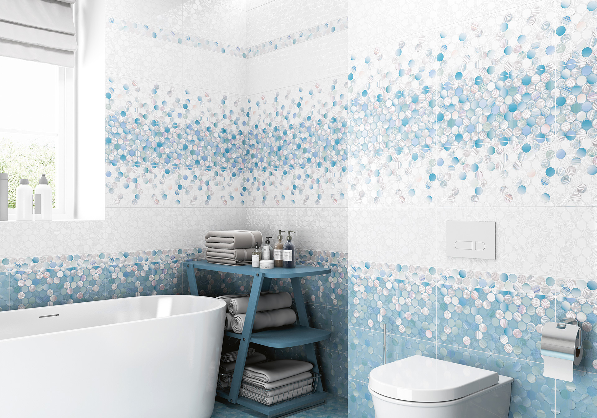 Изображение товара Плитка Alma Ceramica Bolle TWU09BOL606 50x24.9 см цвет синий