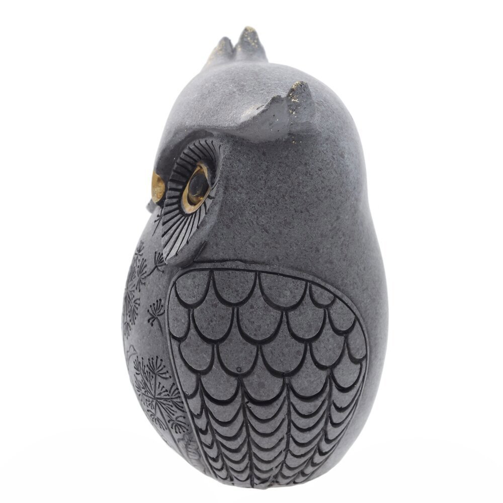 Изображение товара Декоративная фигура сова, ПВХ, 14 см, серый/серебристый