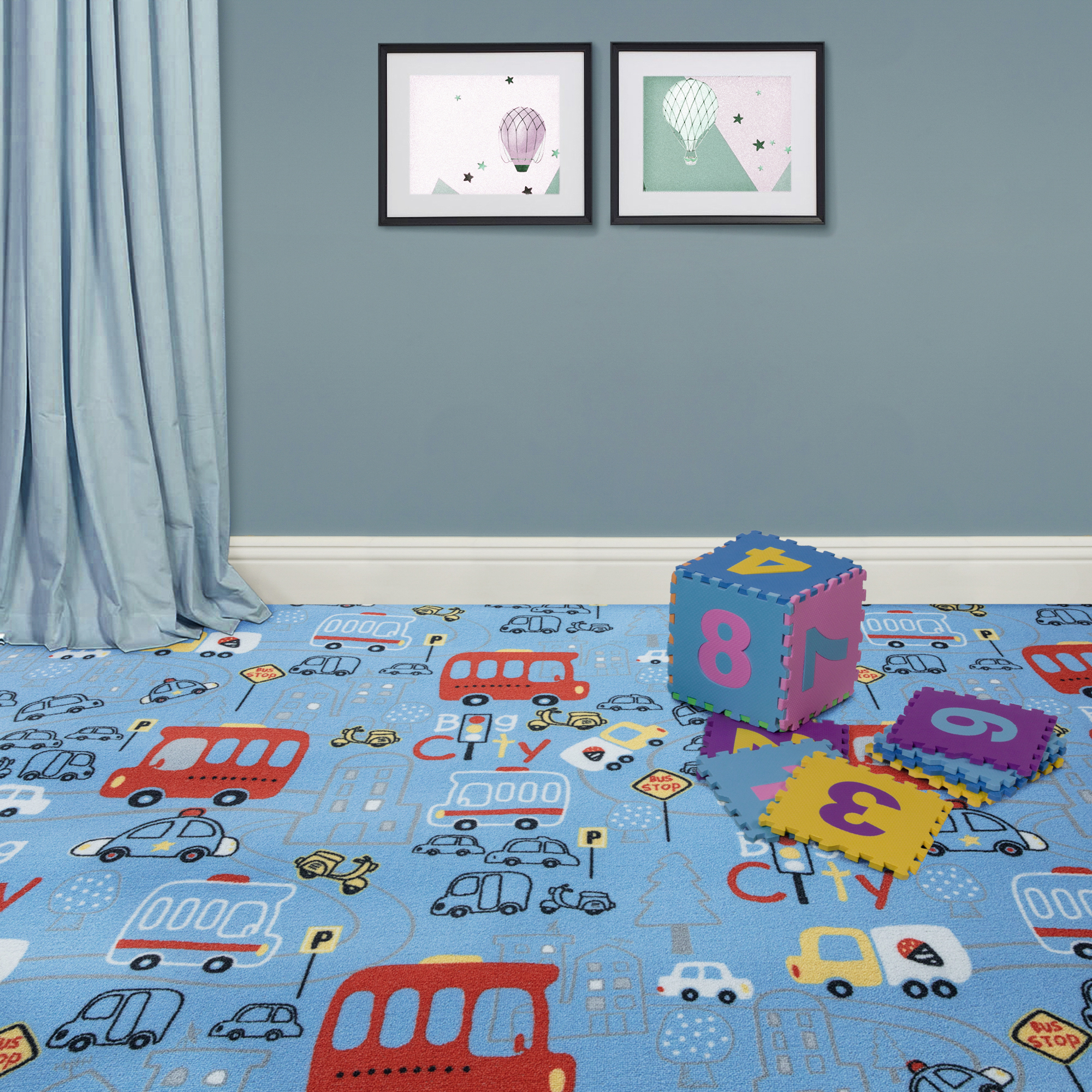 Изображение товара Ковровое покрытие Фучино 50 2.5 м разноцветное для детской комнаты