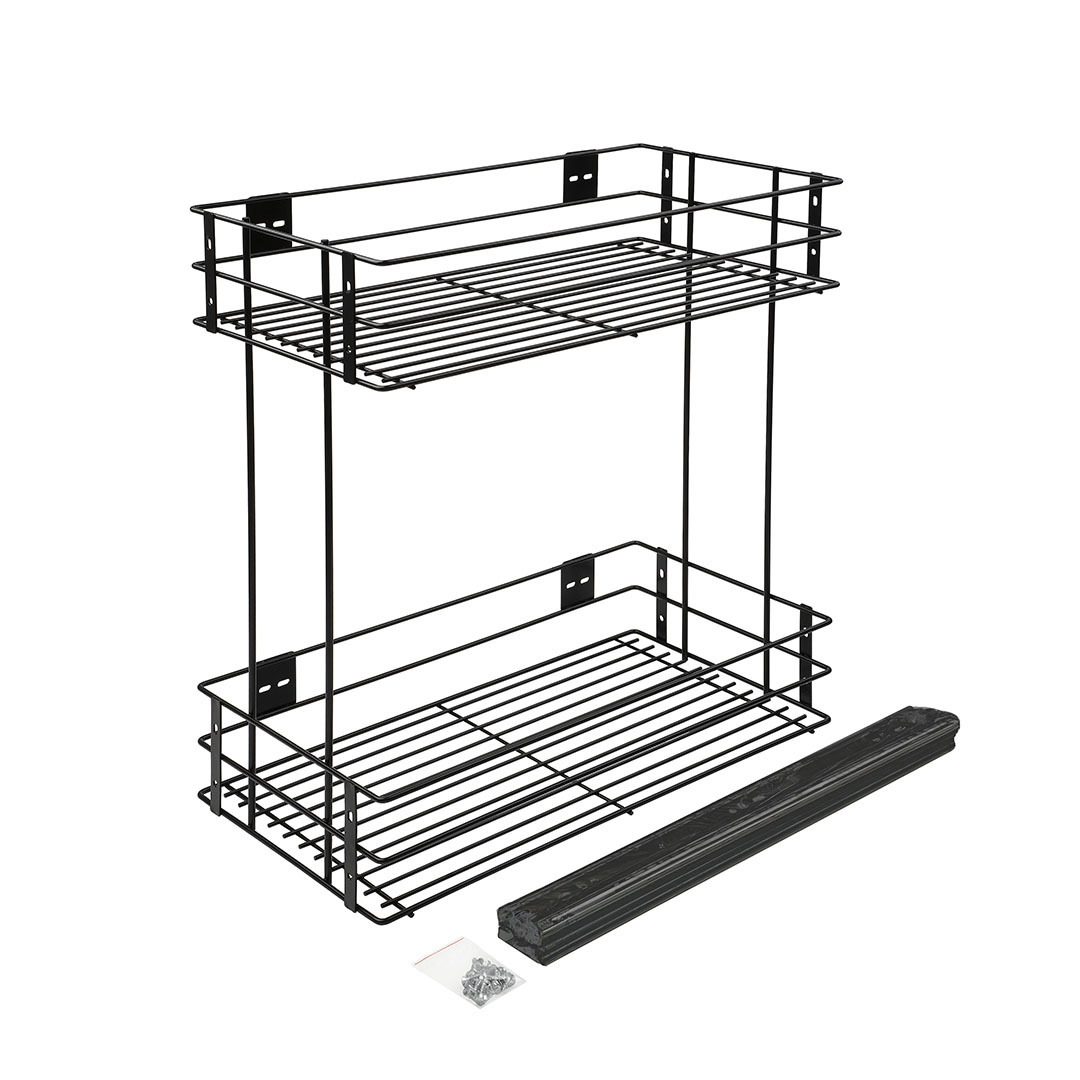 Изображение товара Бутылочница 300 мм с боковым креплением черный