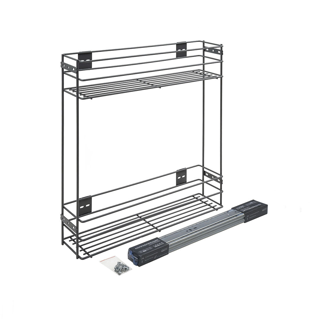 Изображение товара Подставка для бутыок Lemax prof 2-х ярусная сталь серебристая для кухни
