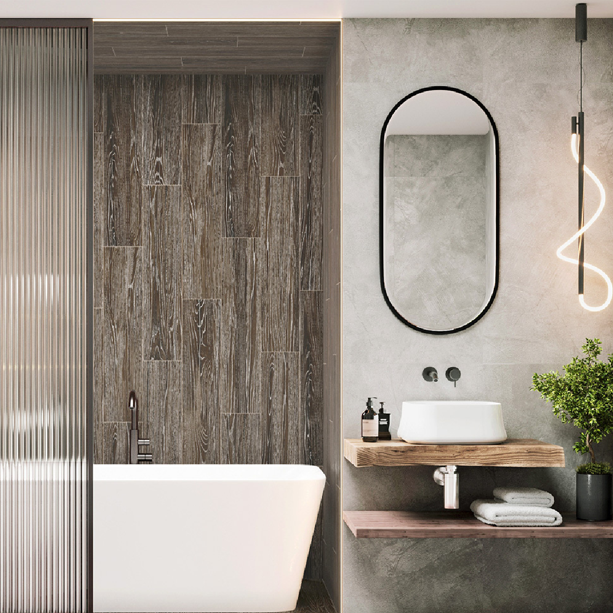 Изображение товара Глазурованный керамогранит Alma Ceramica Caspio GFA2090CSP44R 20x90 см 1.62 м² матовый цвет коричневый