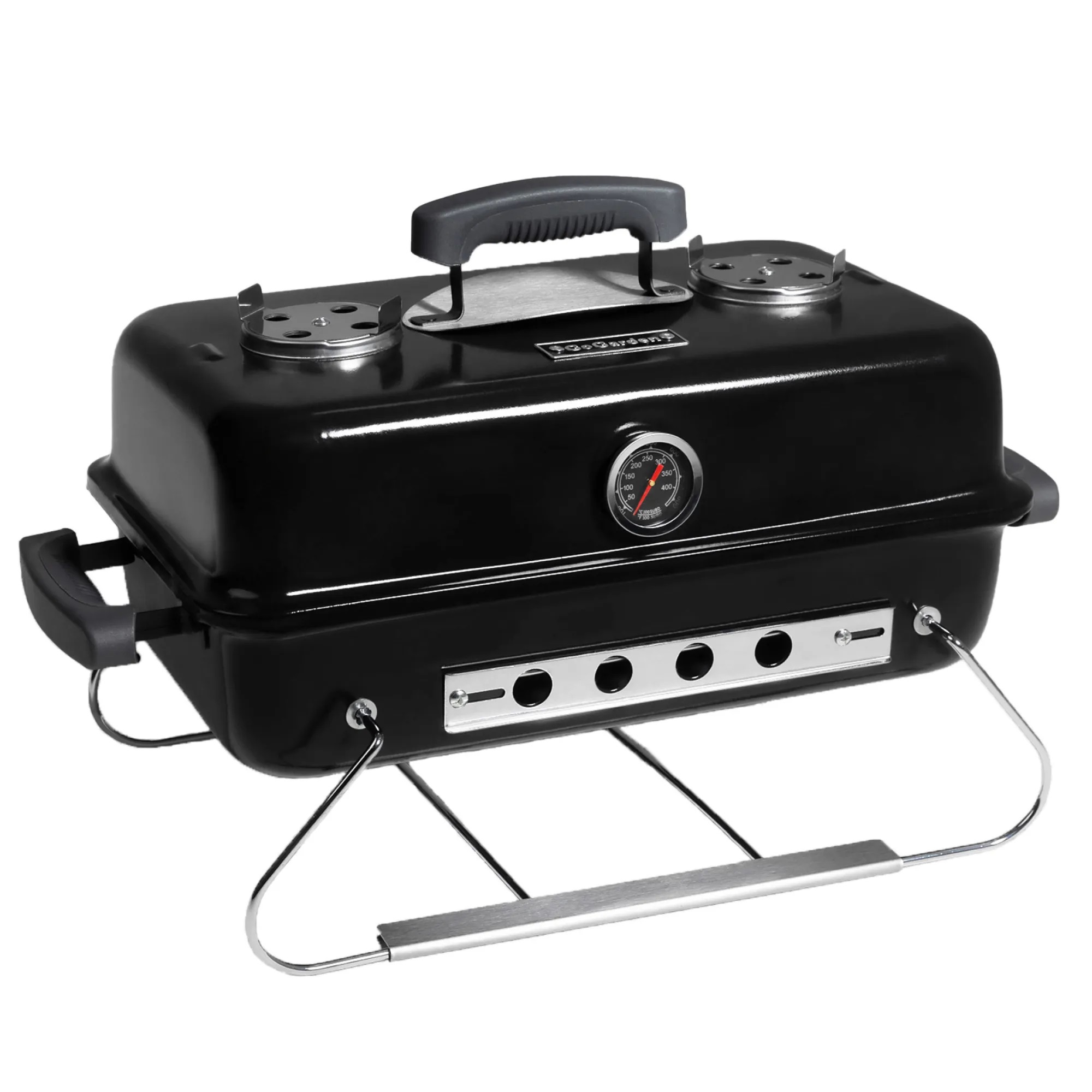 Изображение товара Гриль угольный GoGarden Premium 43 с термометром Weber Style черный 36x56x31 см