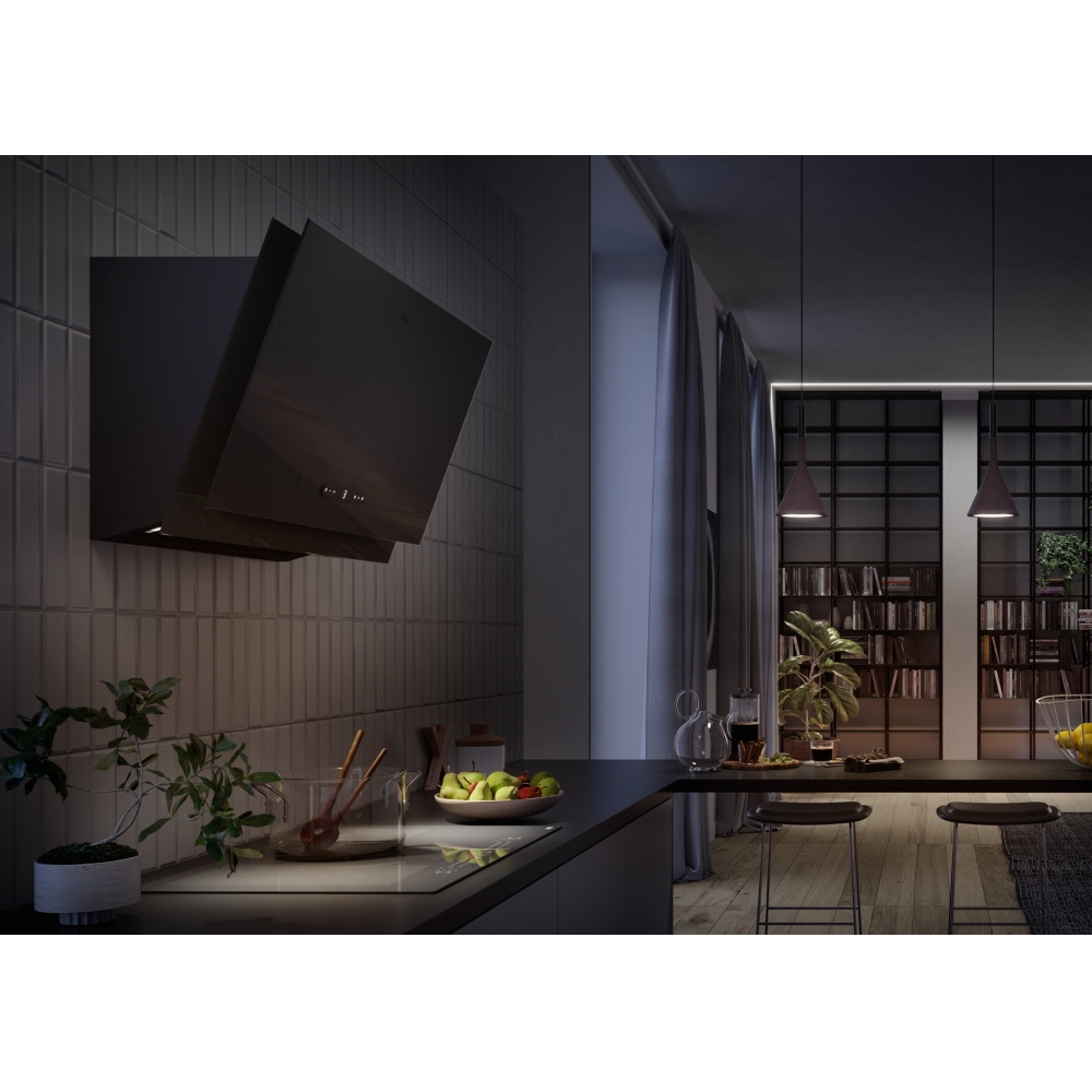 Изображение товара Наклонная вытяжка Franke FMA 2.0 PRO 907 BK 90 см черный современный дизайн