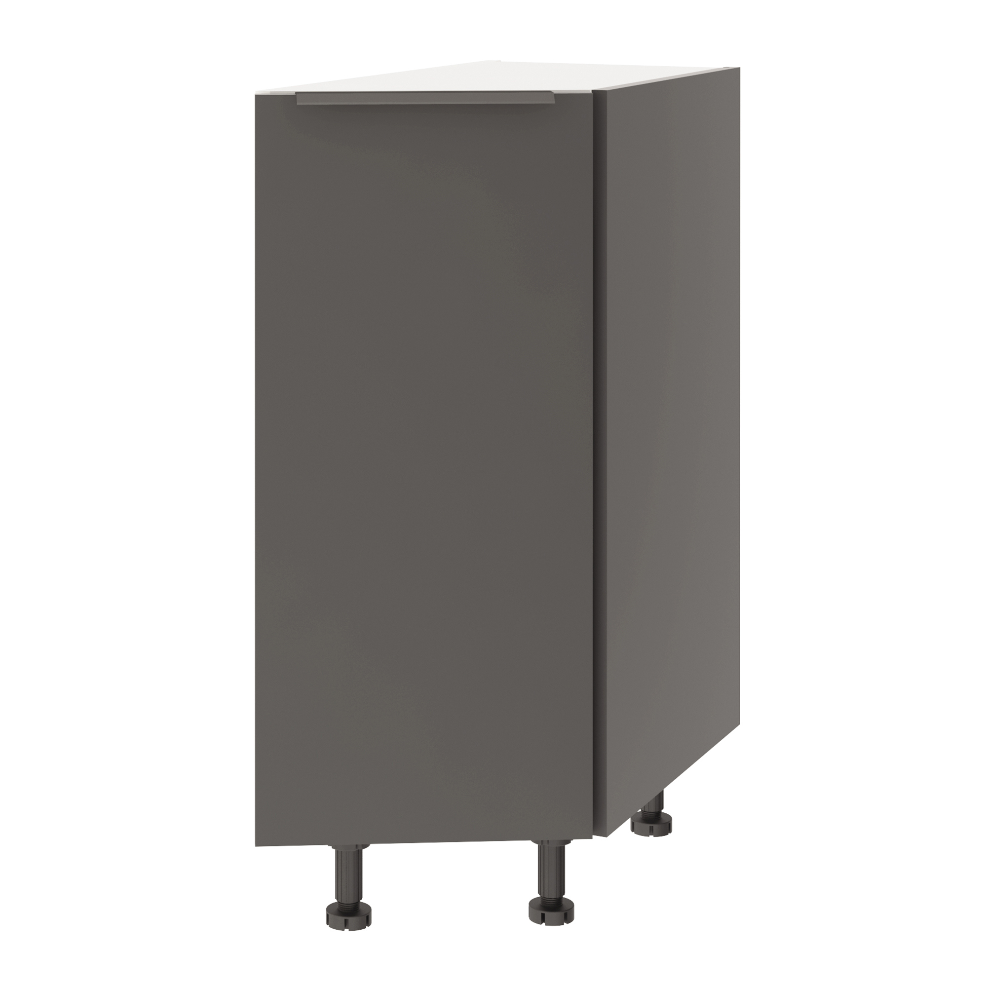 Изображение товара Кухонный модуль напольный торцевой Beneli COLOR Черный графит/Белый 30х57.6х82 см 1шт.