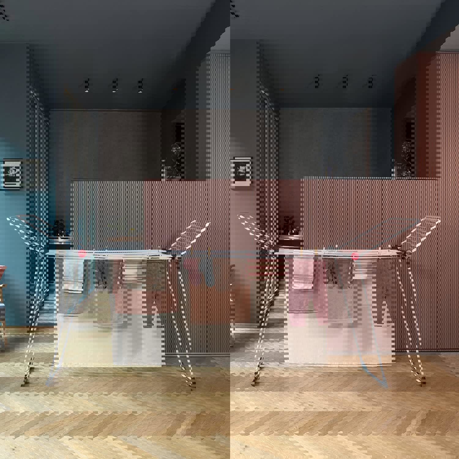 Изображение товара Сушилка Dinamik 30 GIMI Итальянская напольная раскладная 30 м прутьев