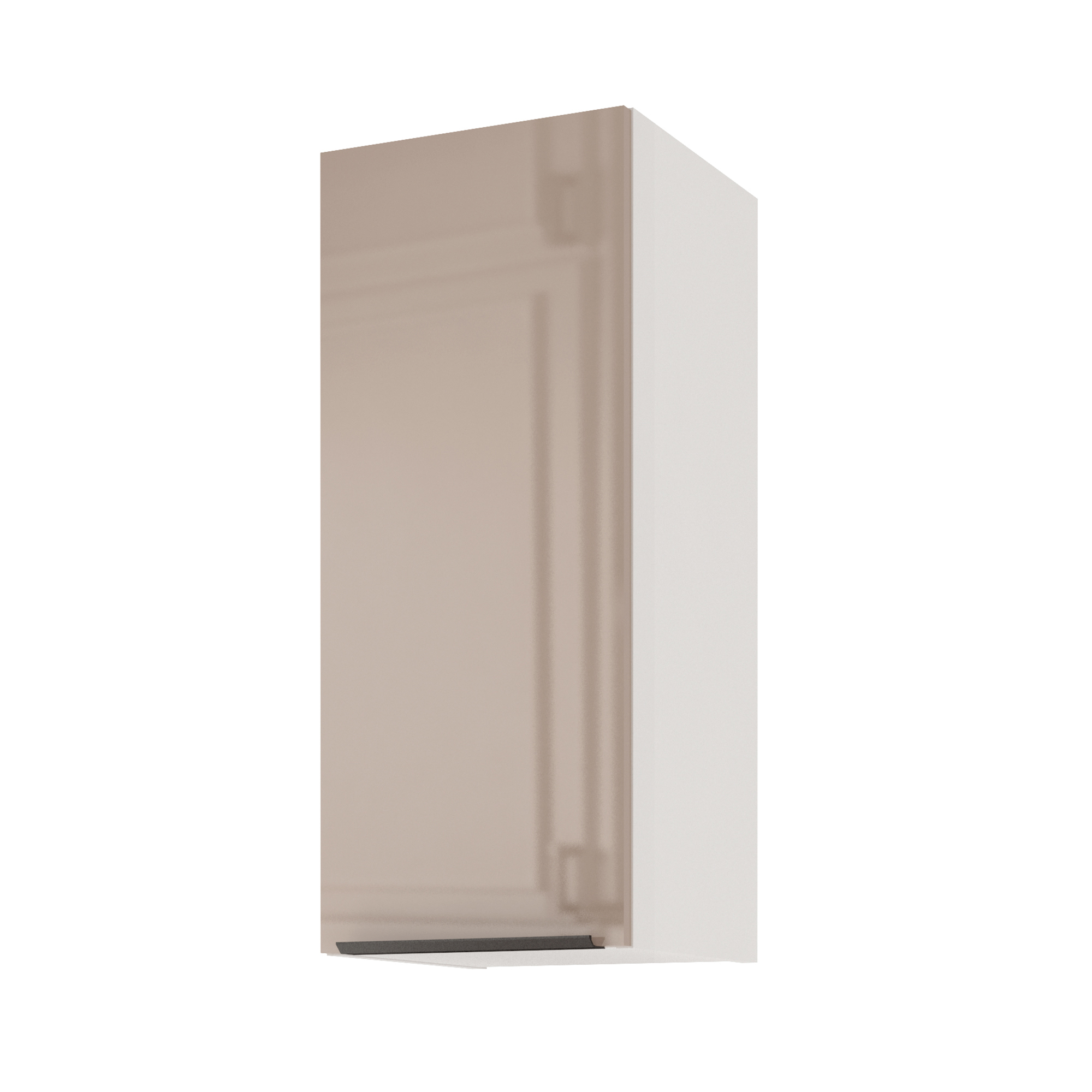 Изображение товара Кухонный модуль навесной Beneli COLOR распашной Капучино глянец/Белый 30х31.2х72 см 1 шт.