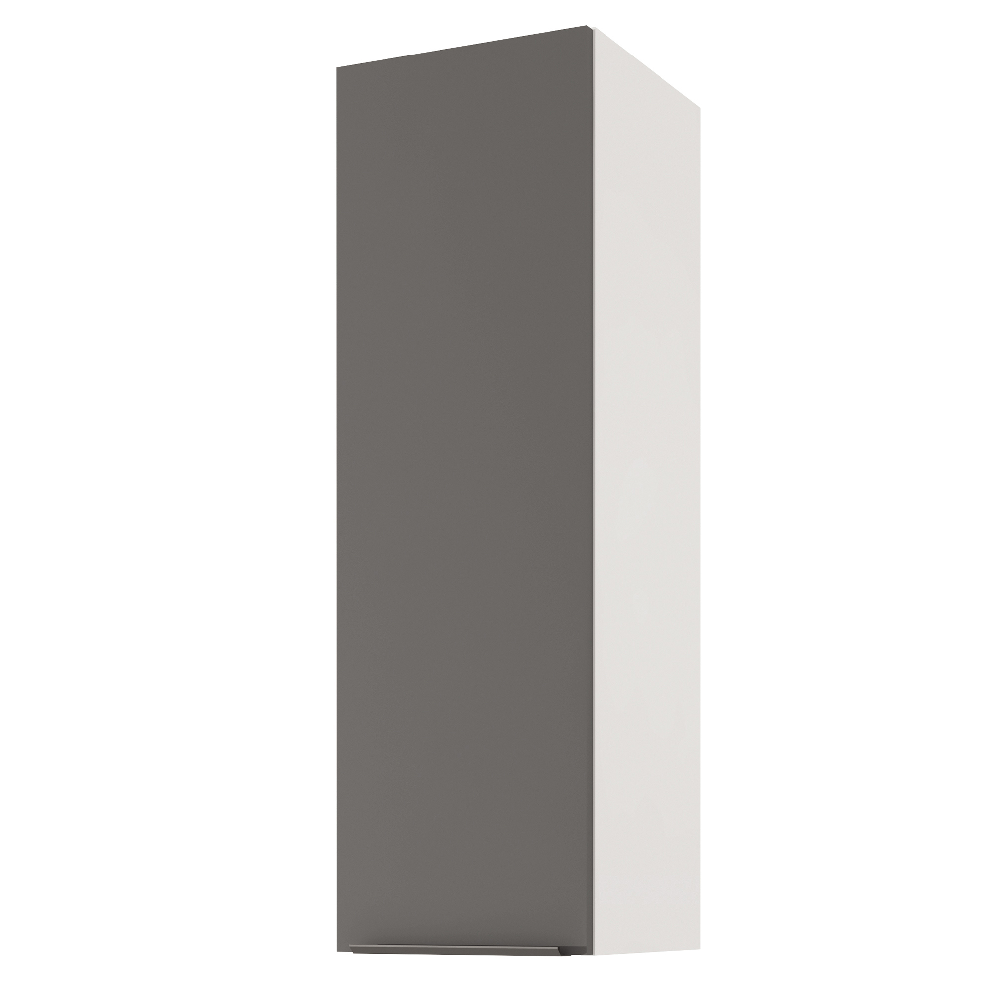 Изображение товара Навесной шкаф BENELI COLOR Color распашной высокий Черный графит/Белый 30x31.2x96 см