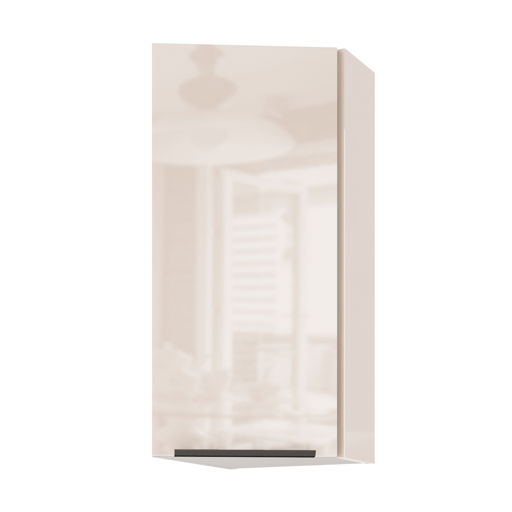 Изображение товара Кухонный навесной шкаф Beneli COLOR 30x72 см глянцевый кремовый бежевый