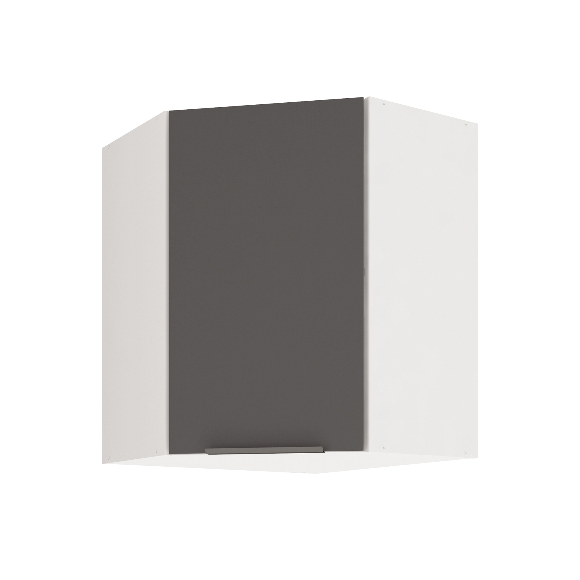 Изображение товара Beneli COLOR 60x60x72 см - угловой навесной шкаф, Черный графит/Белый