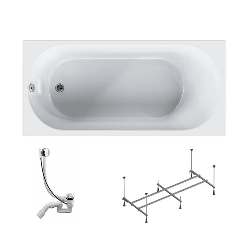 Ванна AM.PM Moxie W9MA-150-070W-A2ROFL акриловая 150x70 см каркас и сифон в комплекте