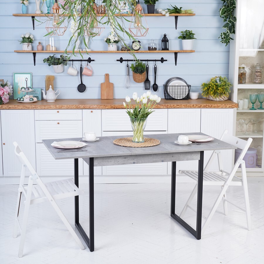 Изображение товара Кухонный стол прямоугольный Frenesie 110x110 см лдсп цвет метрополитан