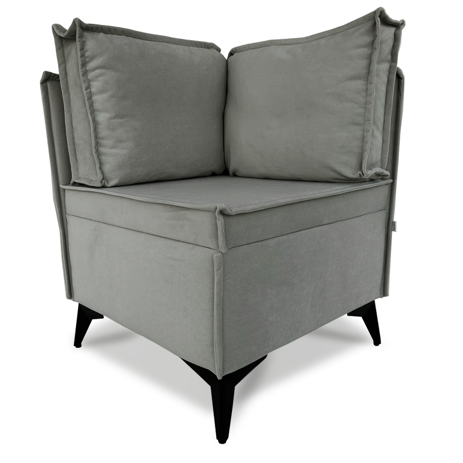 Изображение товара Кресло угловое EL TODO Вентура серое 58x82x58 см комфортное и стильное