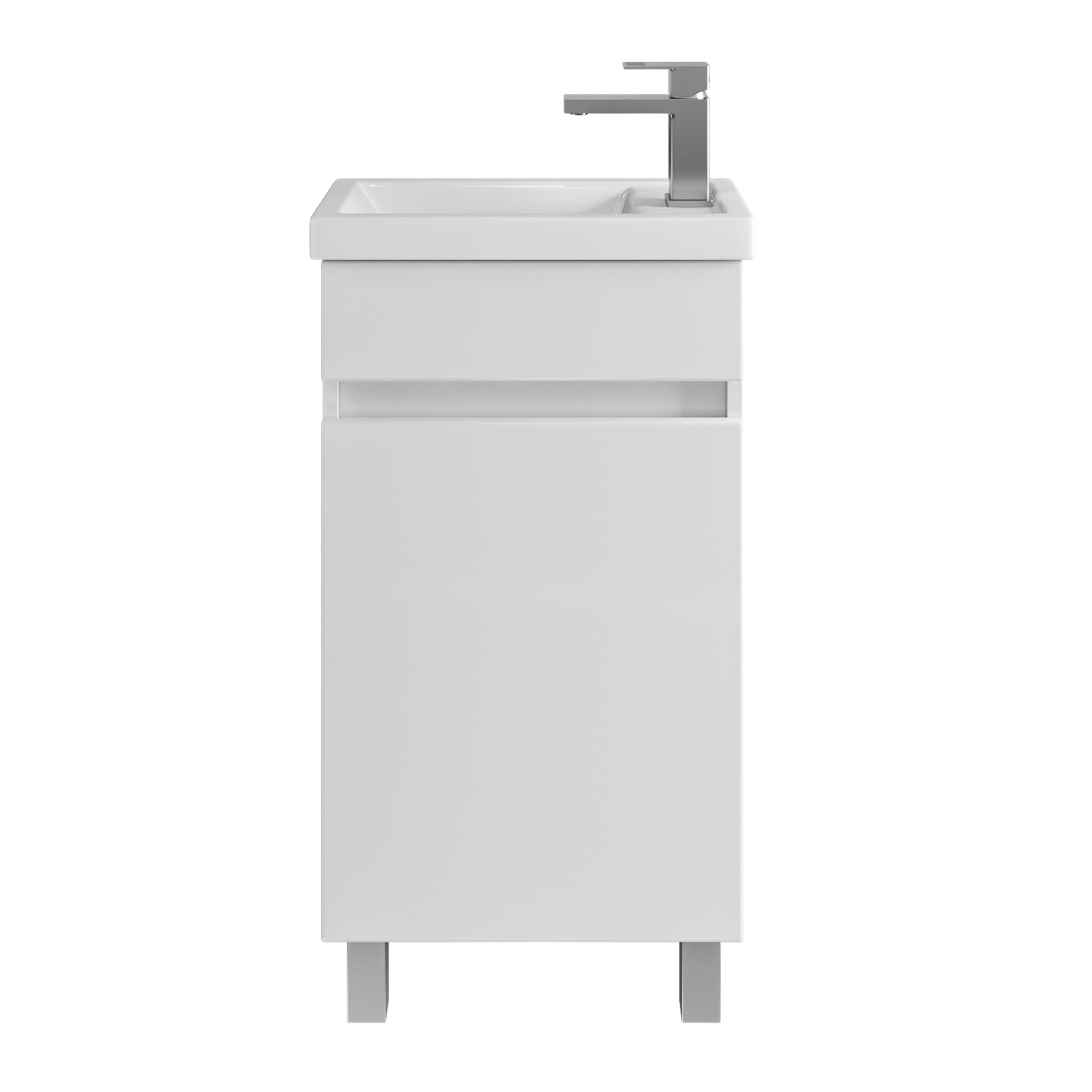 Изображение товара Тумба под раковину напольная SanStar Квадро 45 см белая Россия