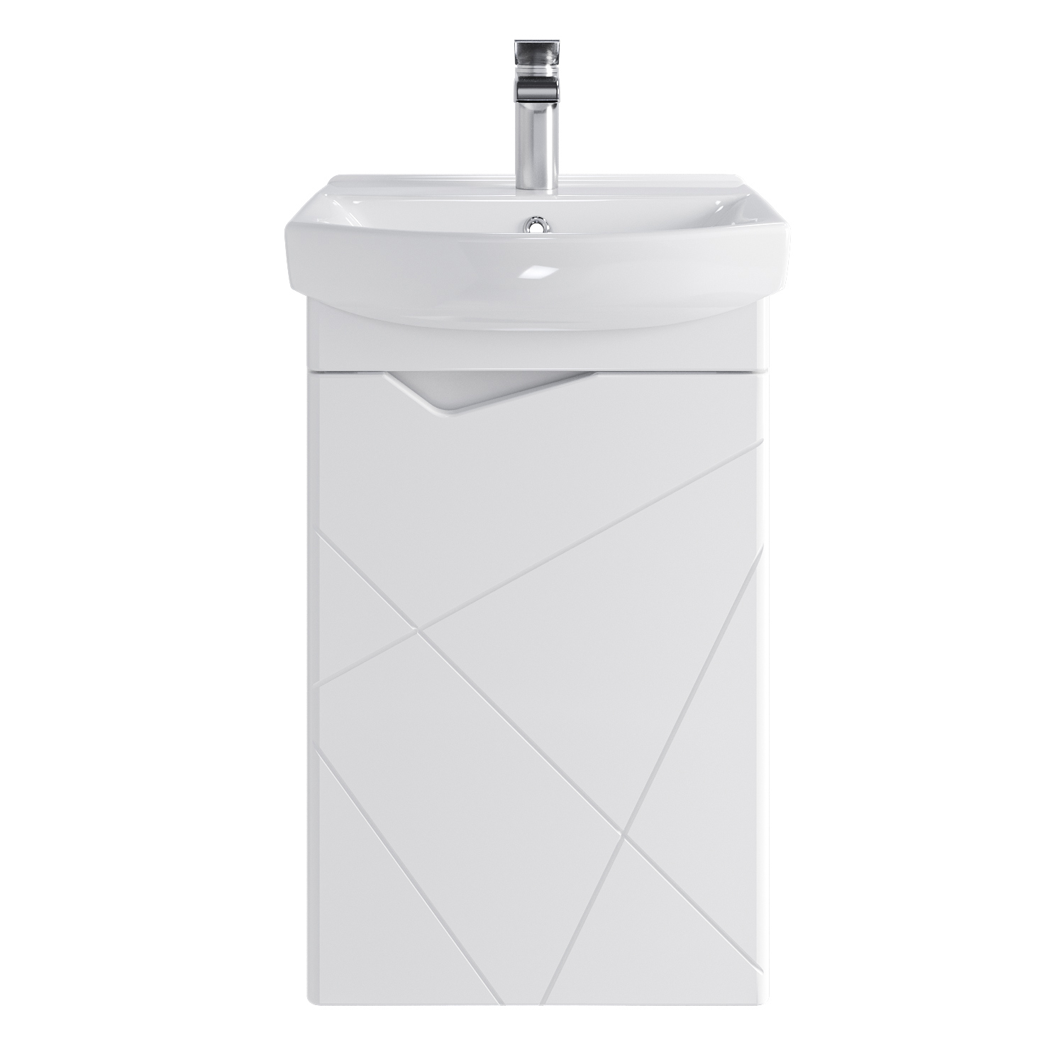 Изображение товара Тумба под раковину SanStar Линни Практик 400.1-1.4.1.ККЛЕ универсальная с раковиной 45.50см цвет белый