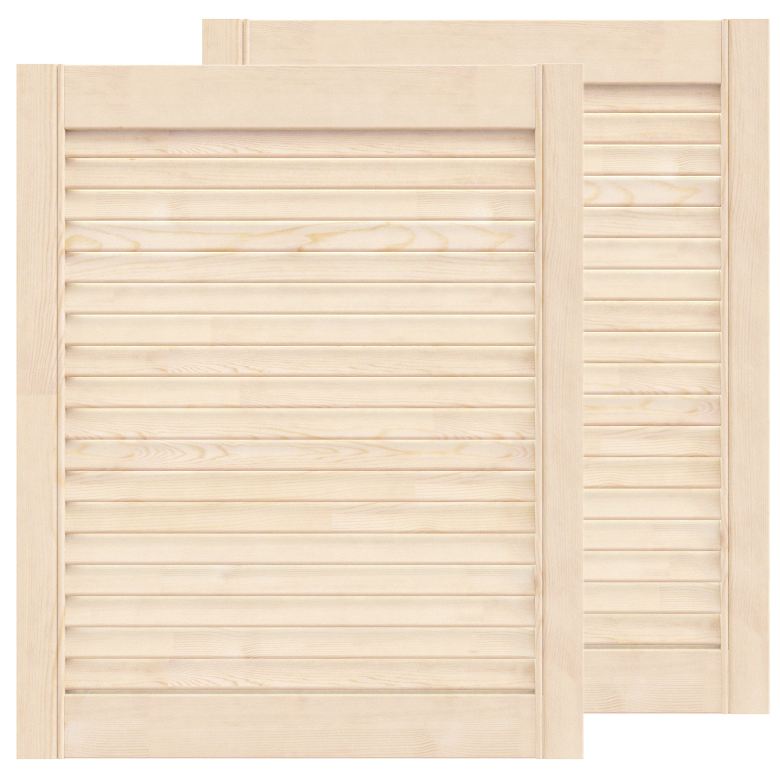 Изображение товара Жалюзийная дверь Timber&Style 2 шт сосна 605x444x20 мм натуральная