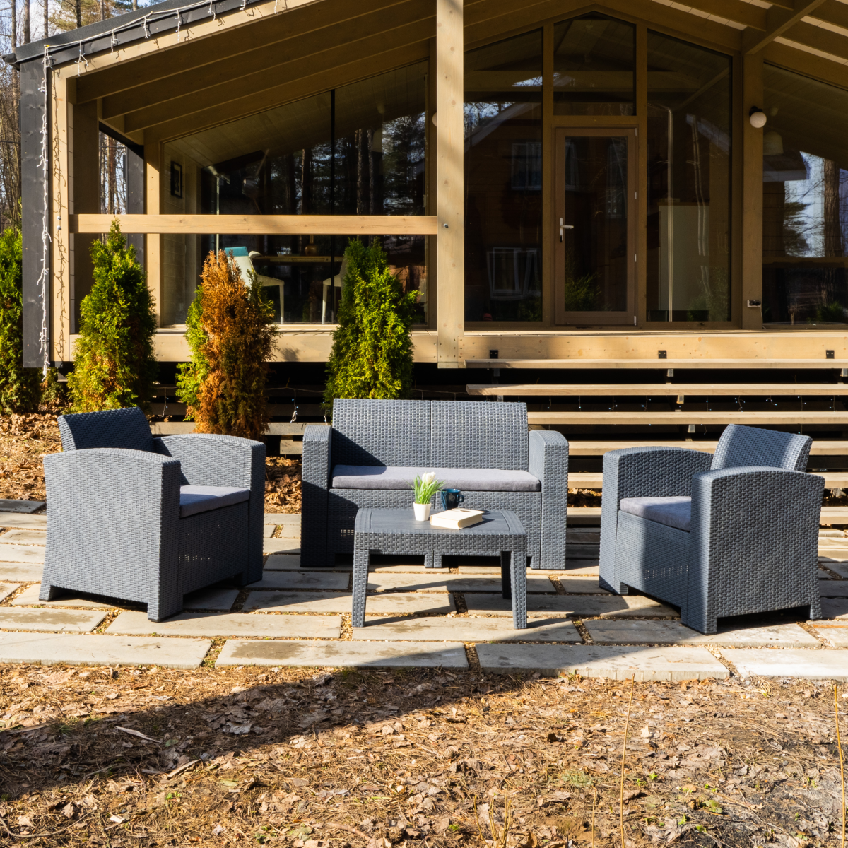 Изображение товара Набор садовой мебели Royal family Lana Lux S из пластика с подушками