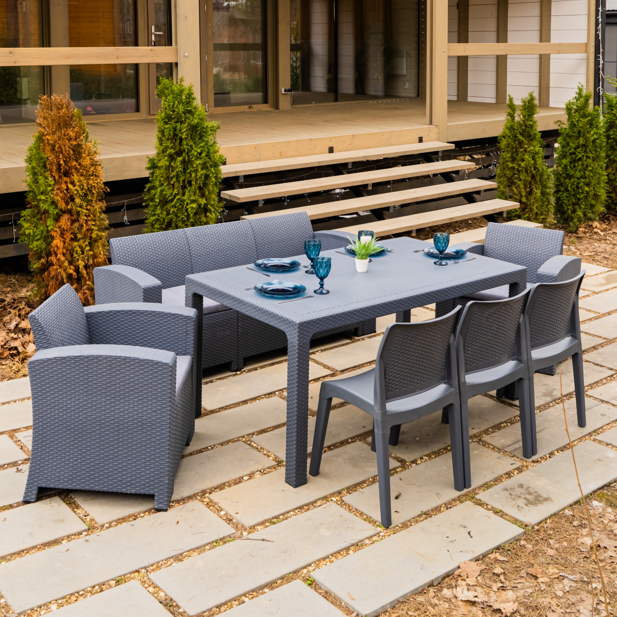 Изображение товара Набор садовой мебели Royal Family Lana Lux Dining XL на 8 мест